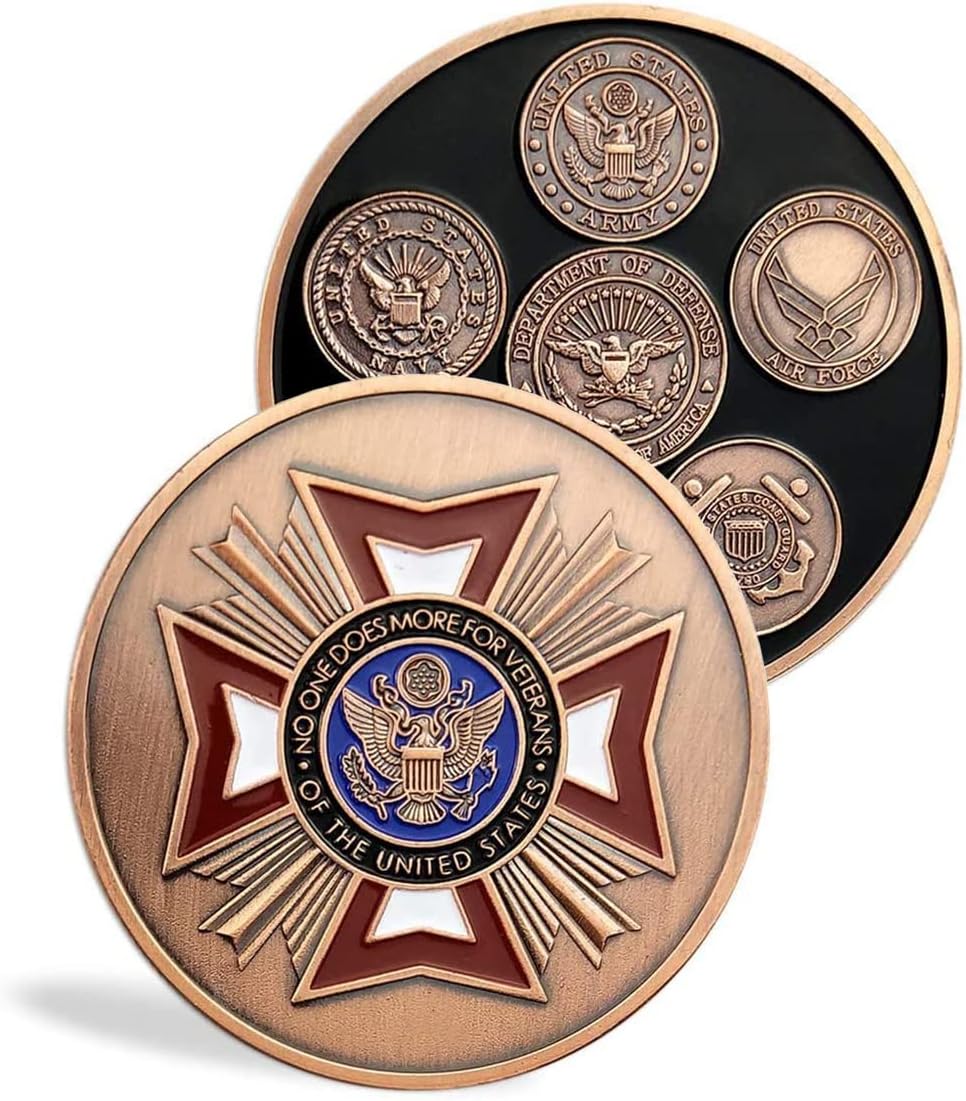 U.S. Proud Military Family Challenge Coin Veteran Army Navy Air Force Commemorative Coin Coast Guard Armed Forces Collection Item