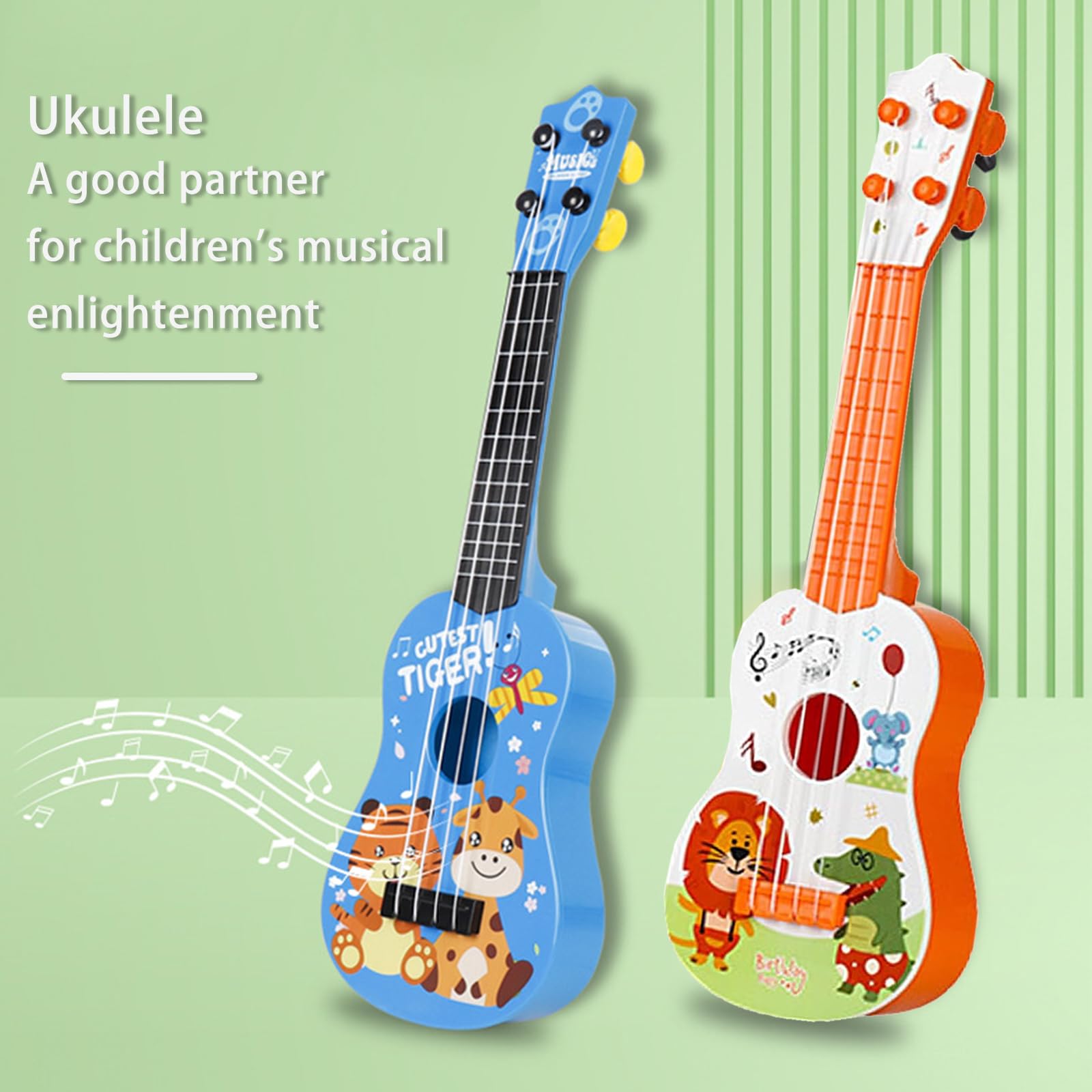 41 cm Gitara Zabawka, Ukulele dla dzieci, gitara dla dzieci, mini gitara dla dzieci, muzyka zabawki edukacyjne, gitara dla dzieci z 4 regulowanymi strunami, dla początkujących, dziewcząt, chłopców