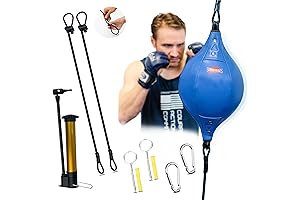 Double End Punching Bag For Boxing Training-with Adjustable Cords and Air Pump