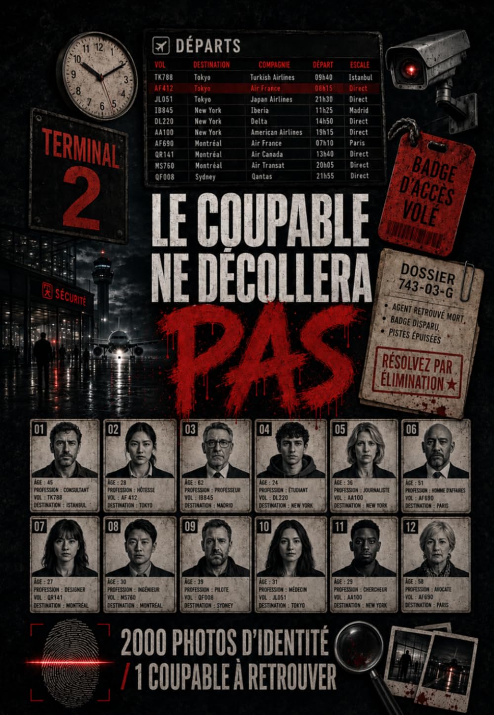 LE COUPABLE NE DÉCOLLERA PAS - Grand Jeu d'Enquête et de Déduction pour Adultes: Démasquez le coupable parmi 2000 suspects en croisant les indices | ... de logique façon enquête à l'aéroport