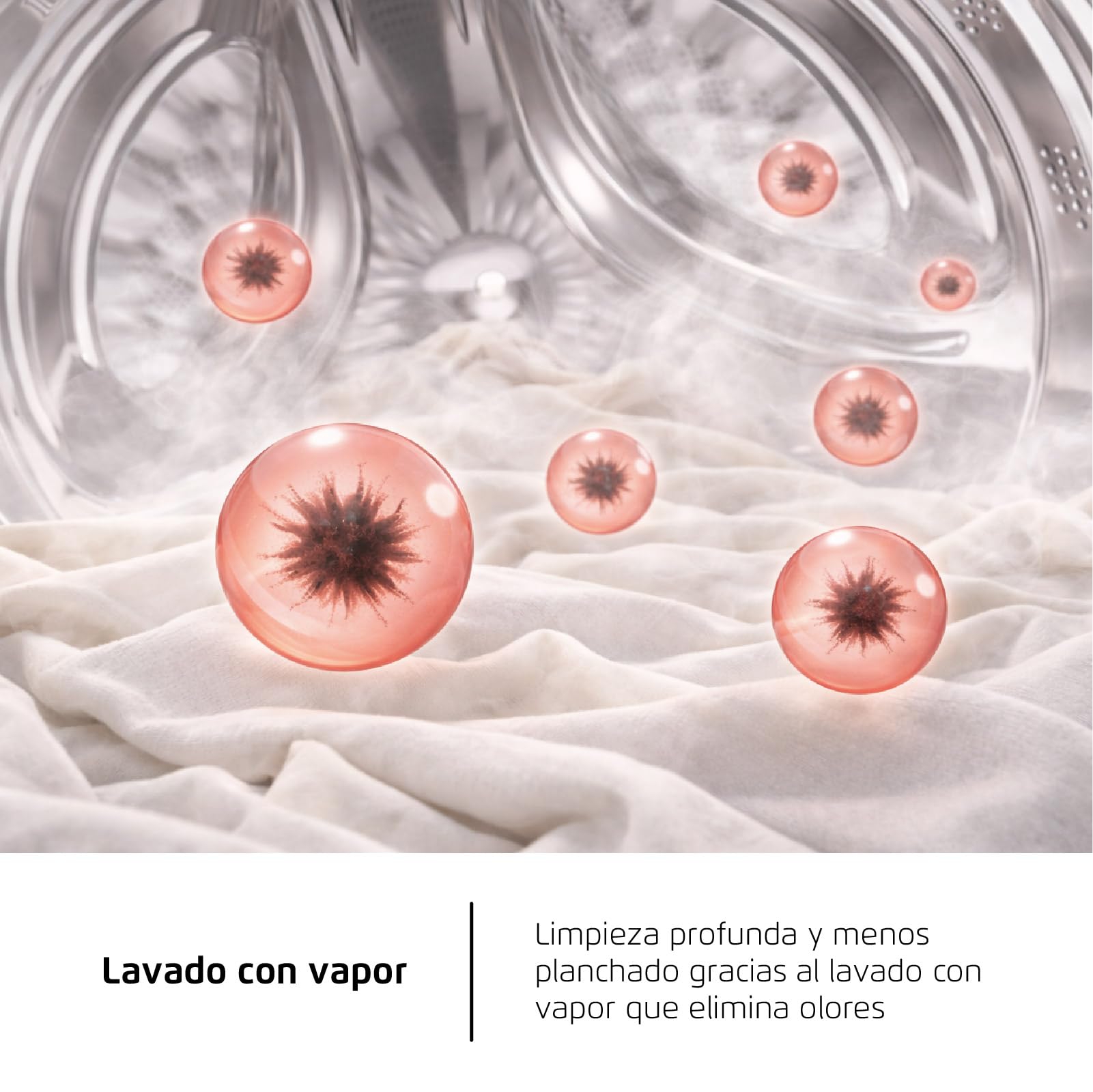 Corberó - Lavadora Secadora Carga Frontal | CLSH1066VIN | 10 kg / 6 kg | 1400 rpm | Motor Inverter | 15 Programas | Lavado Jet y Función Vapor | Función Antialérgico| Programa rápido | Blanco