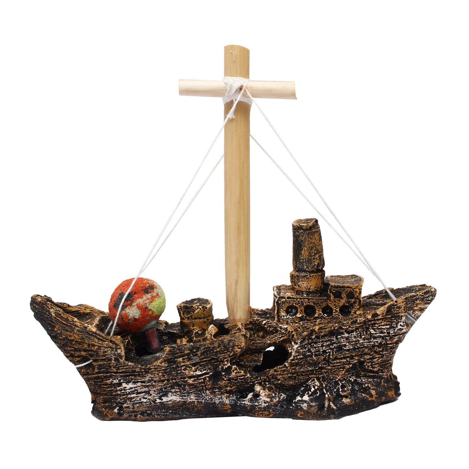 Natural Looking Ship Decoration Ornaments/Toy for Fish Tank Boat Destroyer Decor Accessories(Ship)