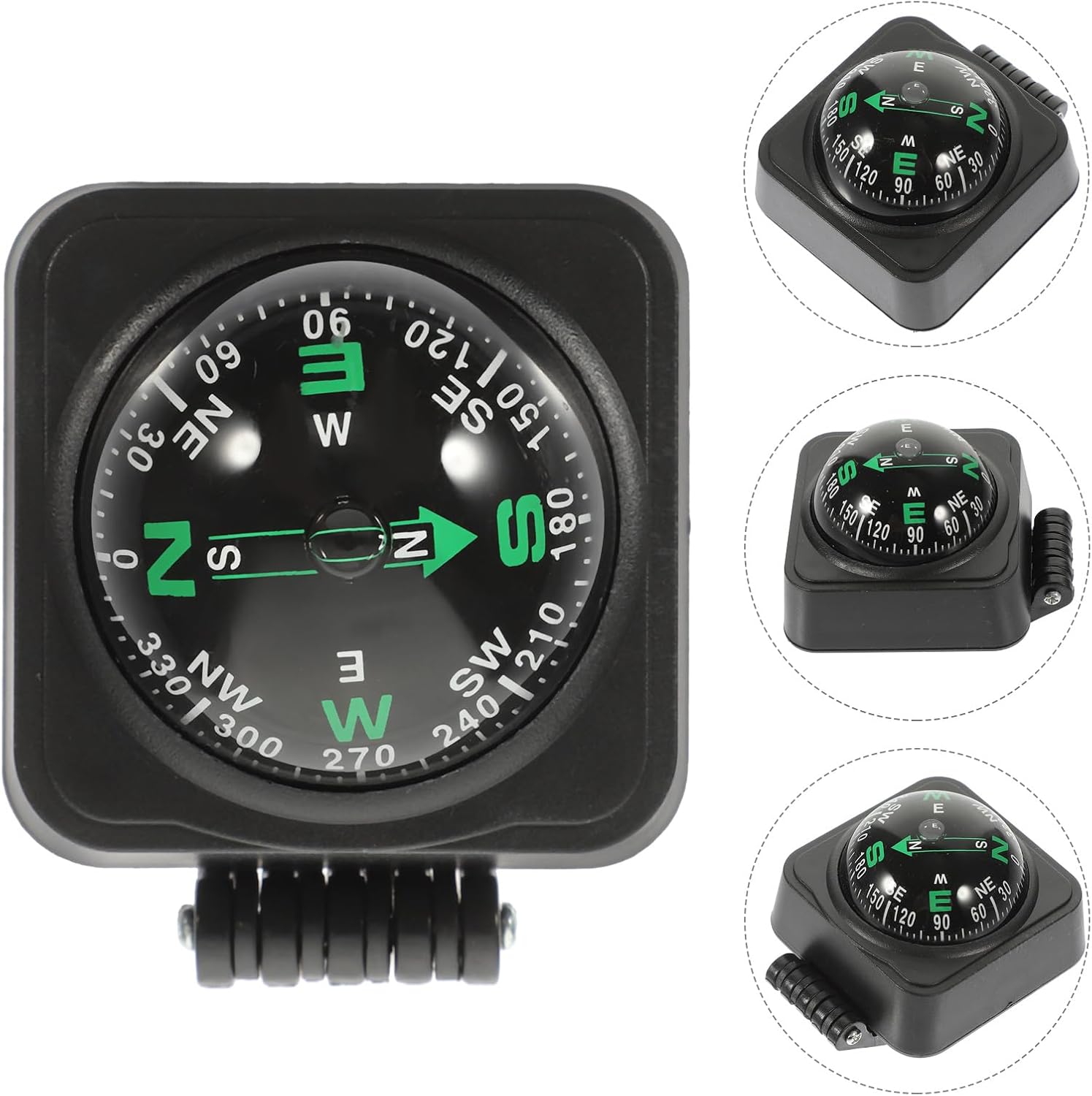 Car Dashboard Compass Ball Auto Mount Navigation Compass for Car Truck Boat Interior Accessories Outdoor Driving
