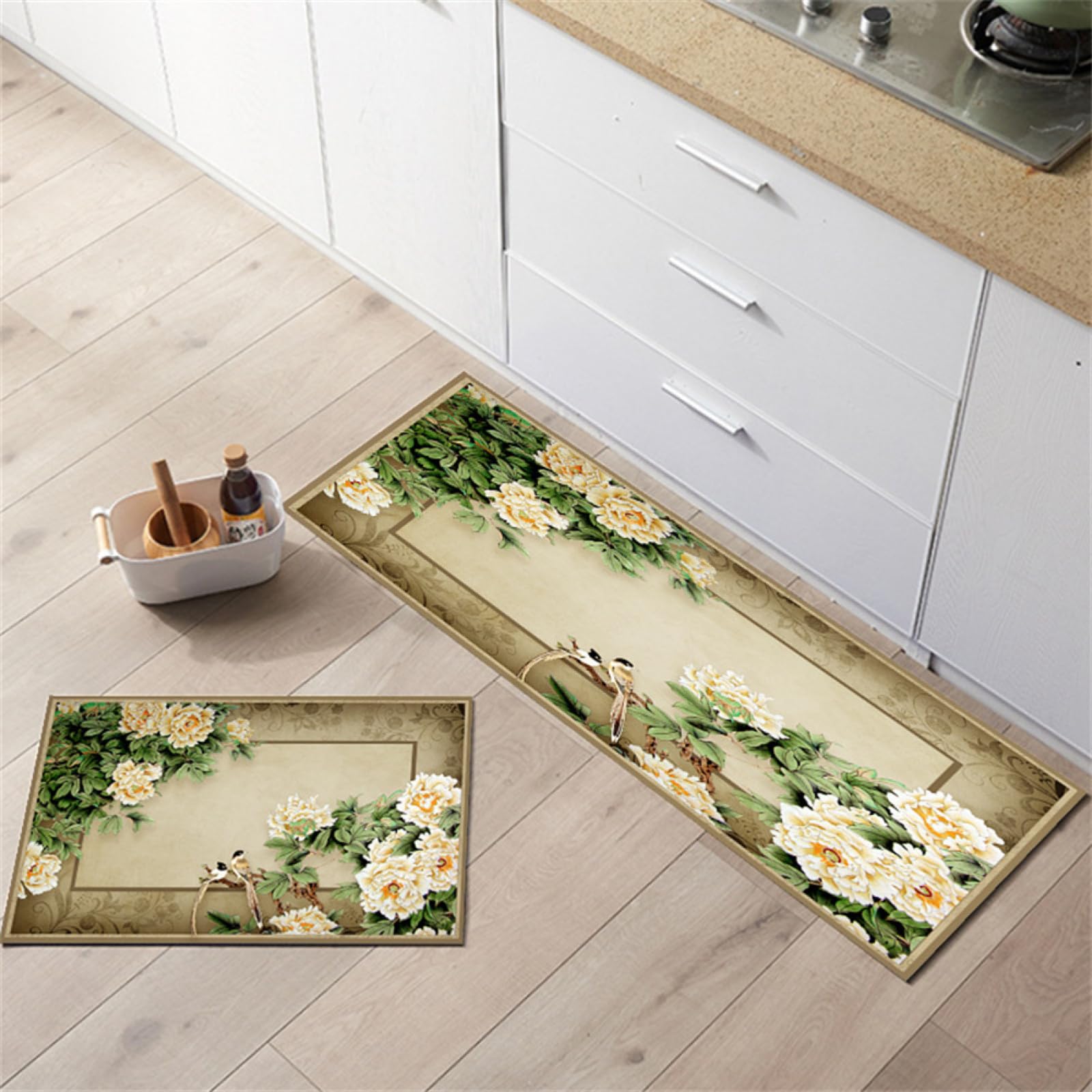 Tapis cuisine super absorbe l'eau et l'huile lot de 2 tapis de sol cuisine 60x160