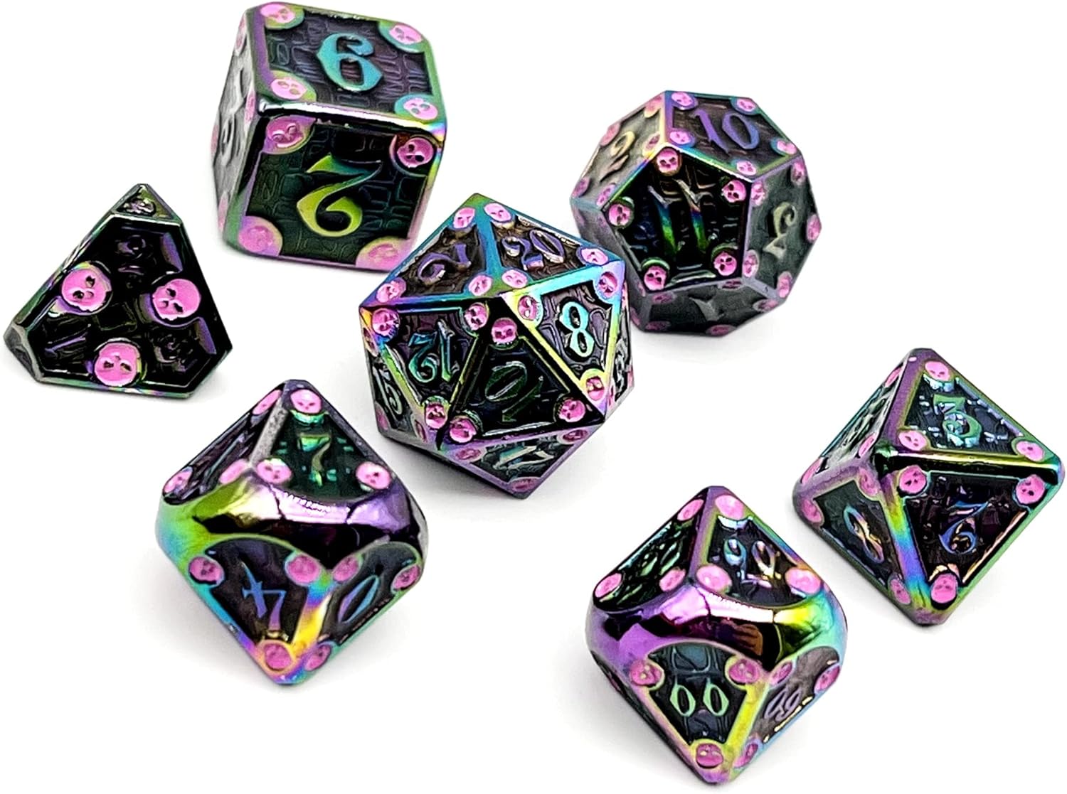 Norse Foundry Dungeon Delve Torture Chamber Metal Dice Set - Forge Your Adventure: Premium Zinc Alloy D20 Dice Set - Complete Set for TTRPG - Boost Your Gaming Experience with Metal Dice