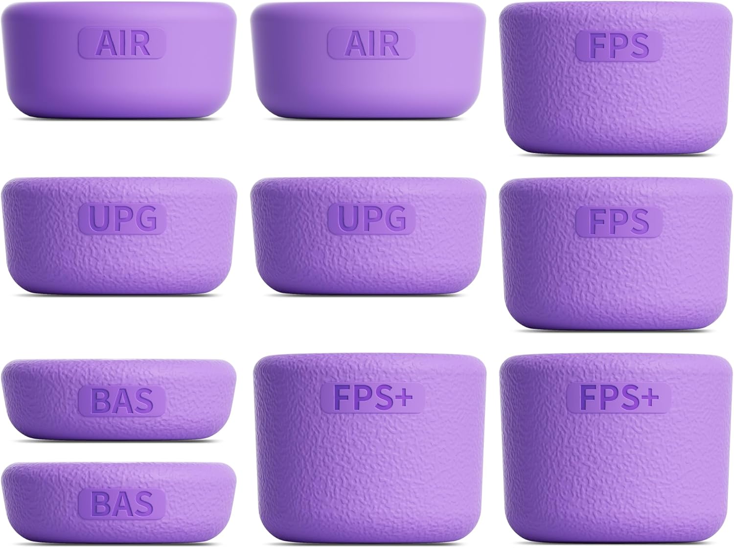 ELETIUO 5 Pairs/10 Pcs Thumb Grips Set for Xbox Series X/S,Xbox One,Xbox One X/S Controller,Anti-Slip Silicone Joystick Cap with 5 Designs, Custom Analog Thumbsticks Cover,Galactic Purple