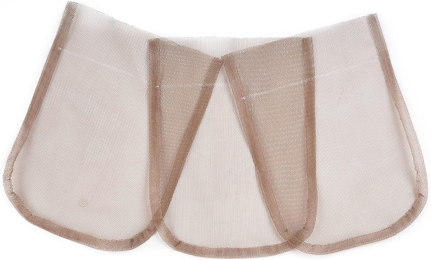 Zijiaer3PCS Swiss Lace Net Material Lace Closure Base 4x4inch Dark Brown Color Wig Caps for Making Closure