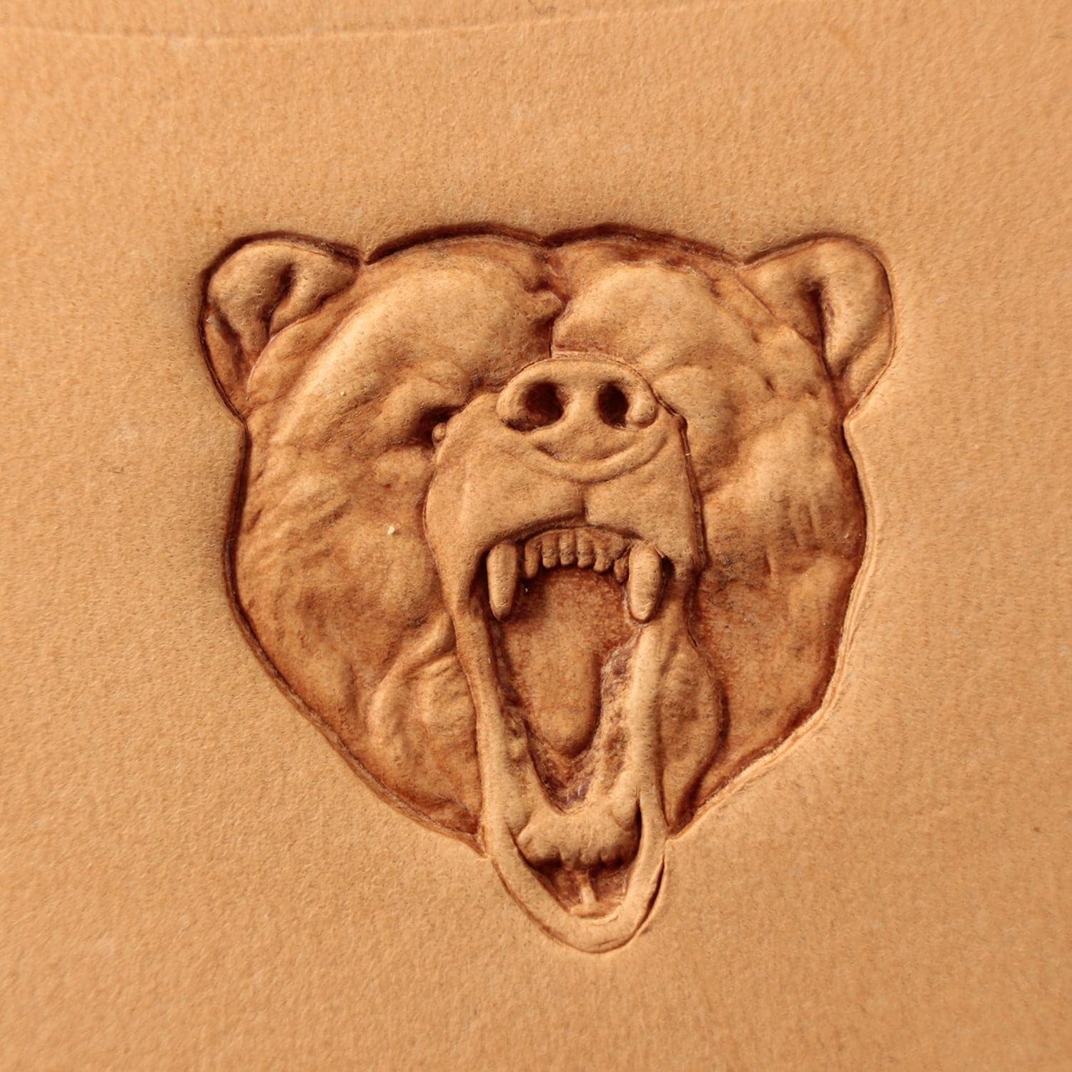 DandS ltd Leather Stamp Tool, Bear, Professional Steel Craft Tool for Leatherworking, Embossing, Carving & Stamping Leather Projects, Belts Wallets & DIY Projects Compatible with Mallet #500