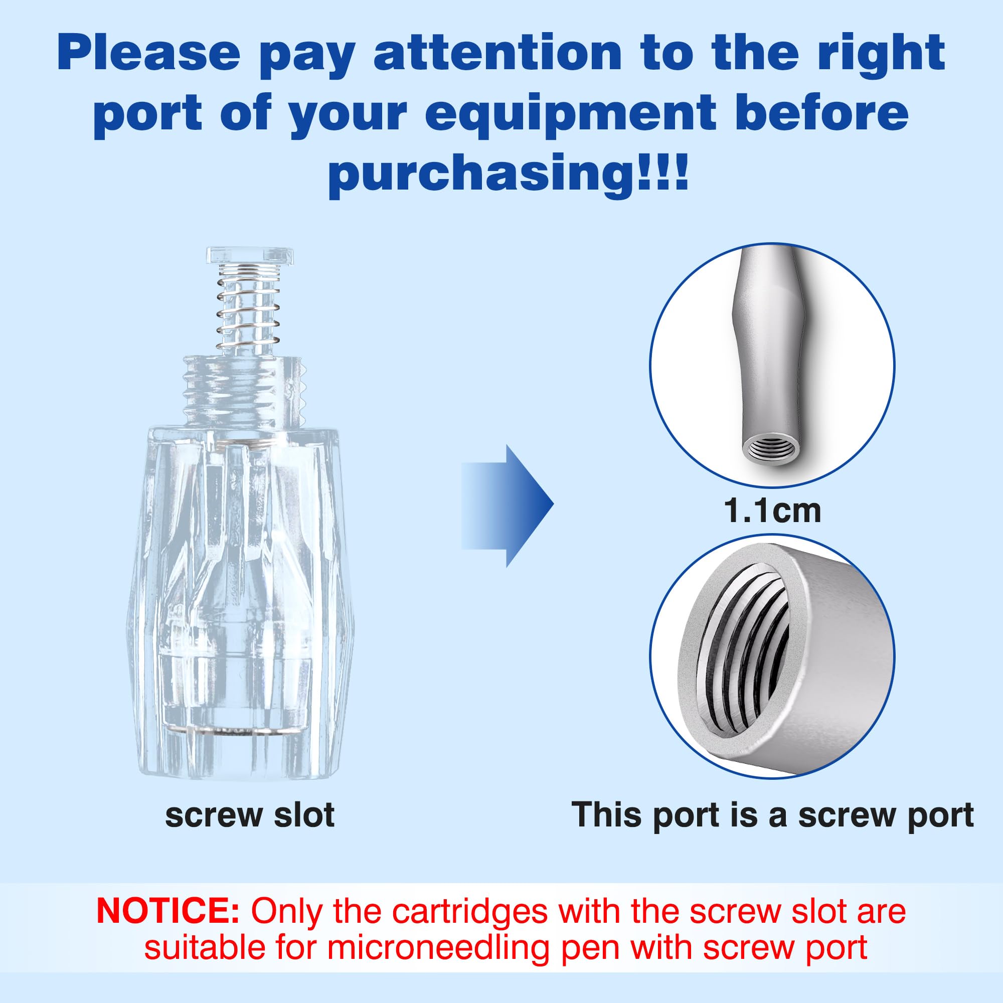 Xahpower 10 Pcs Microneedling Pen Replacement Cartridges, Dermapen Nano-3D/Nano Round Needle Cartridges, Individually and Sealed Bags - Image 3