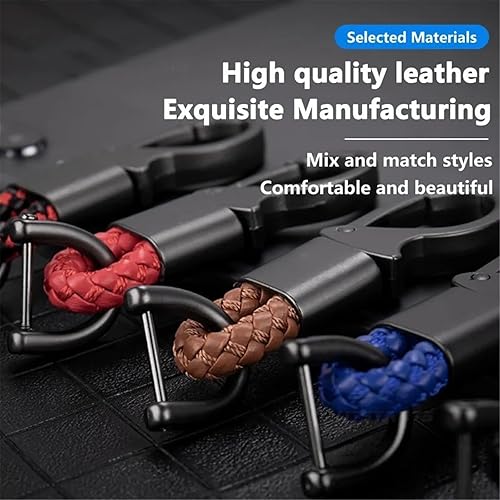 Miniatura 4 de Hand-Woven Leather Motorcycle Metal Keychain For Benelli TRK502 TRK502X TRK251 TRK 502 502X 251 Weave Key Chain