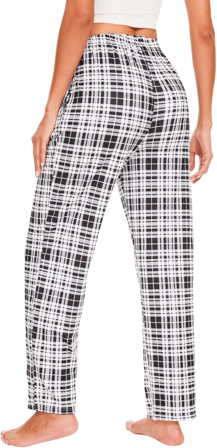 Orrpally Women Lounge Pants Plaid Pajama Pant Sleep Bottoms Pj Pant with Pockets 2-Pack - Image 5