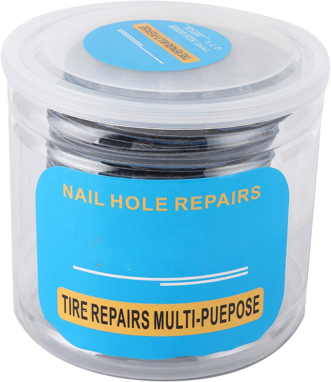 Universal Tire Repair Patch 36Pcs Natural Rubber 80mm Dia - Durable High Temperature Seal for Car & Motorcycle Tire Puncture Repair Kit
