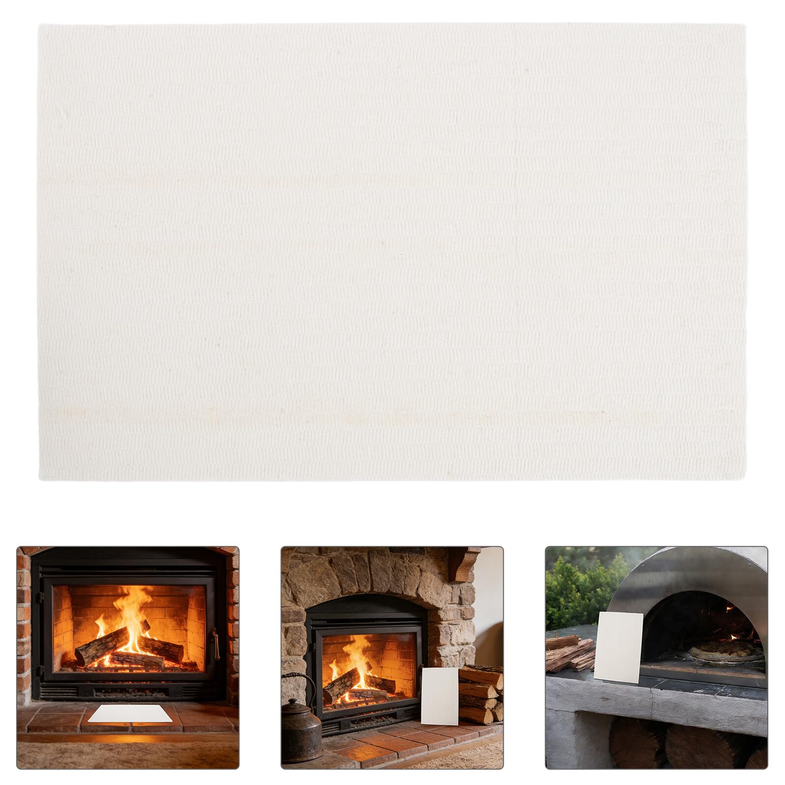 SHERCHPRY Panneau Isolant Thermique en Fibre Céramique Blanc, Résistant à L'usure la Corrosion, pour Poêles à Bois et Applications de Cuisson Domestique