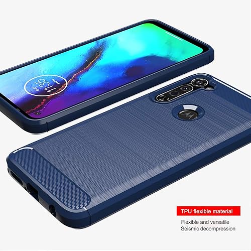 Miniatura 4 de Asuwish Funda compatible con Moto G8 2020 y protector de pantalla de vidrio templado, accesorios de celda, fundas protectoras de silicona suave para
