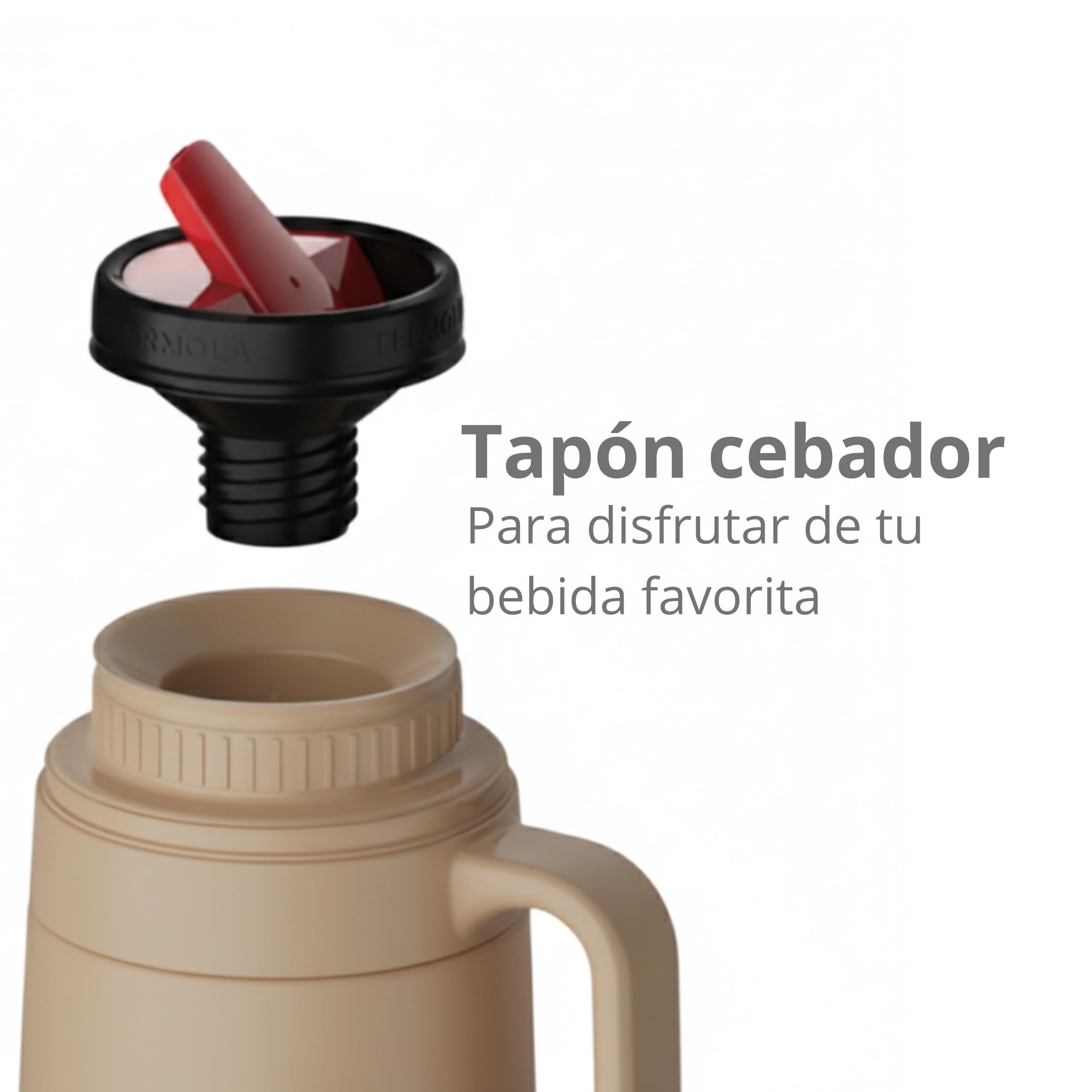 TERMOLAR - Termos R-EVOLUTION 1L z Dzióbkiem do Yerba Mate i Uchwytem | Termos ze Stali Nierdzewnej 304 | Utrzymanie Temperatury 20H Ciepło / 36H Zimno | Izolowana Butelka Premium | Stal nierdzewna 304 z izolacją termiczną 20H ciepła / 36H zimna butelka t