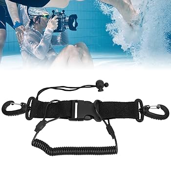 Longe De Plongée Enroulable Nylon Avec Dégagement Rapide - Pour Appareil Photo Et Lampes
