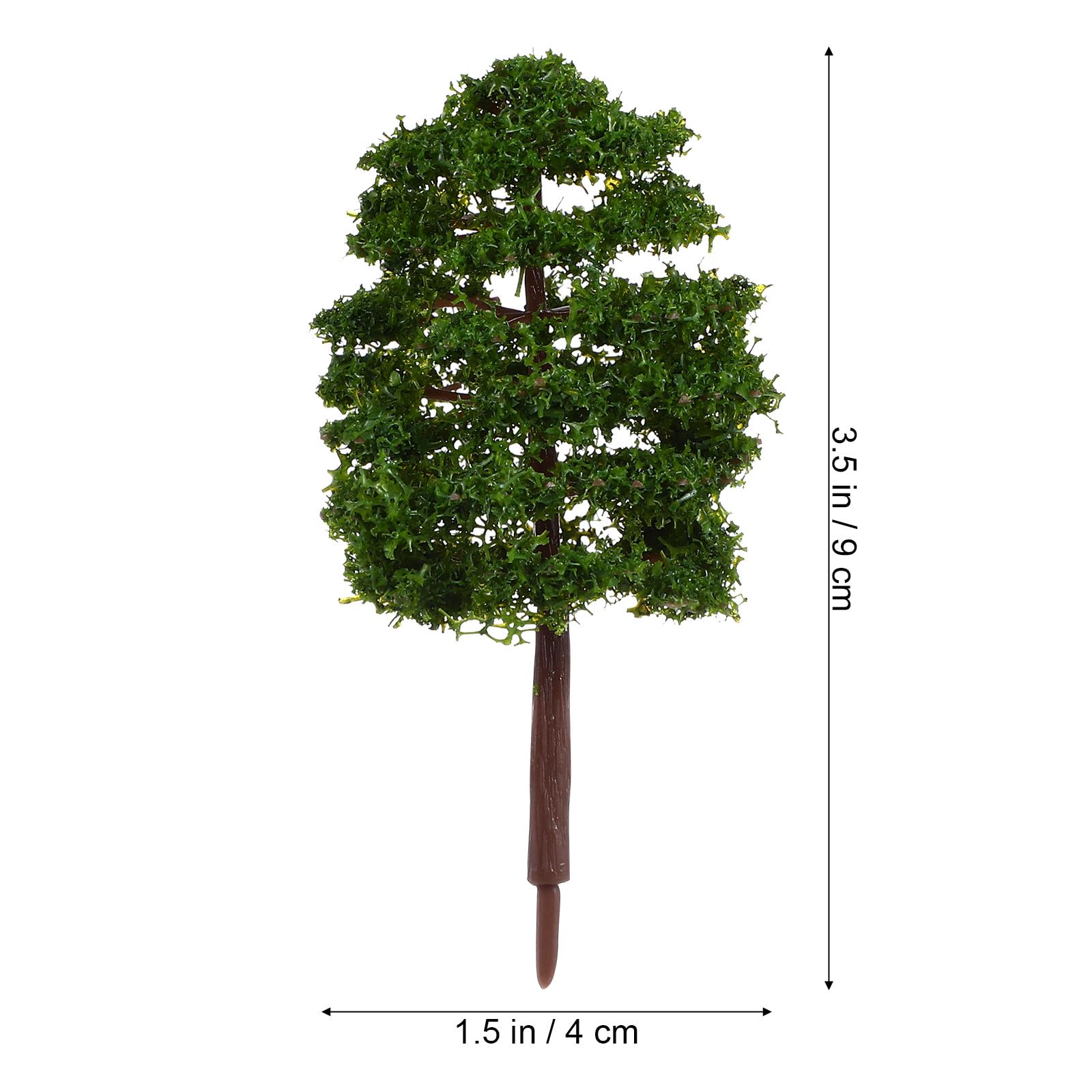Alberi Modello Paesaggio Verdi 9cm 20 Pezzi per Diorama