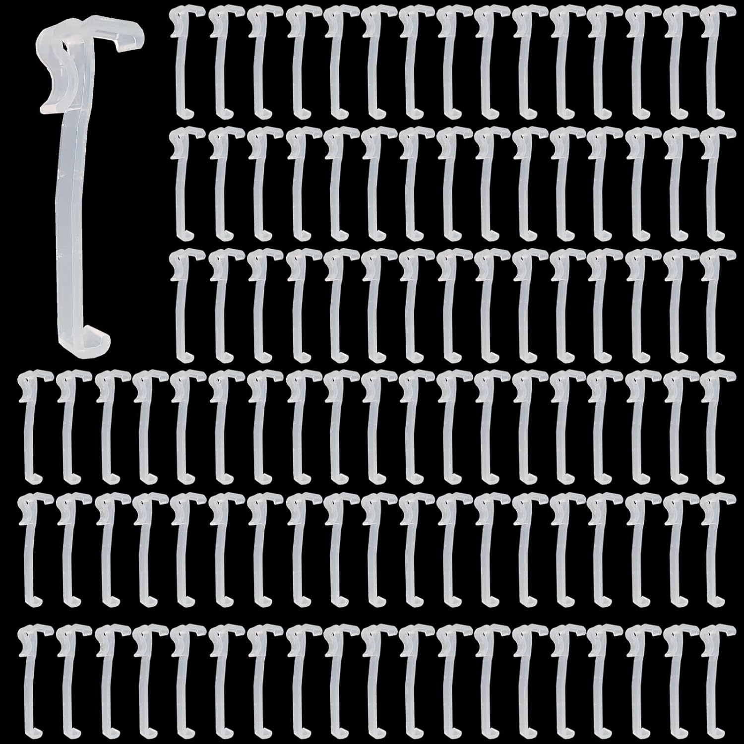 160pcs Valance Clips for Window Blinds,3.25inch Clear Plastic Valance Retainer Holder
