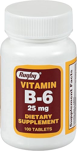Miniatura 7 de Vitamina B-6 25 mg, 100 comprimidos, Watson Rugby (paquete de 2)
