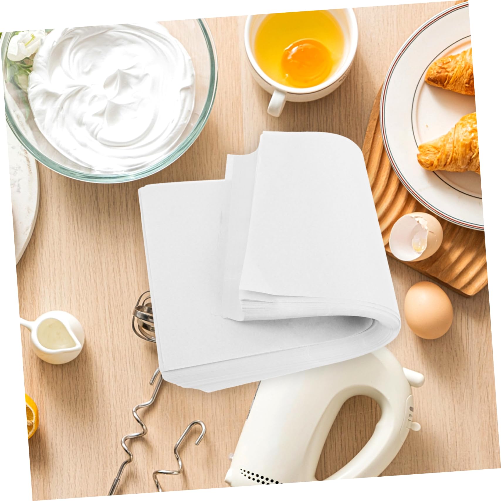 Feuilles de Papier Parchemin pour Plateau de Congélation, 300 Pièces Blanc