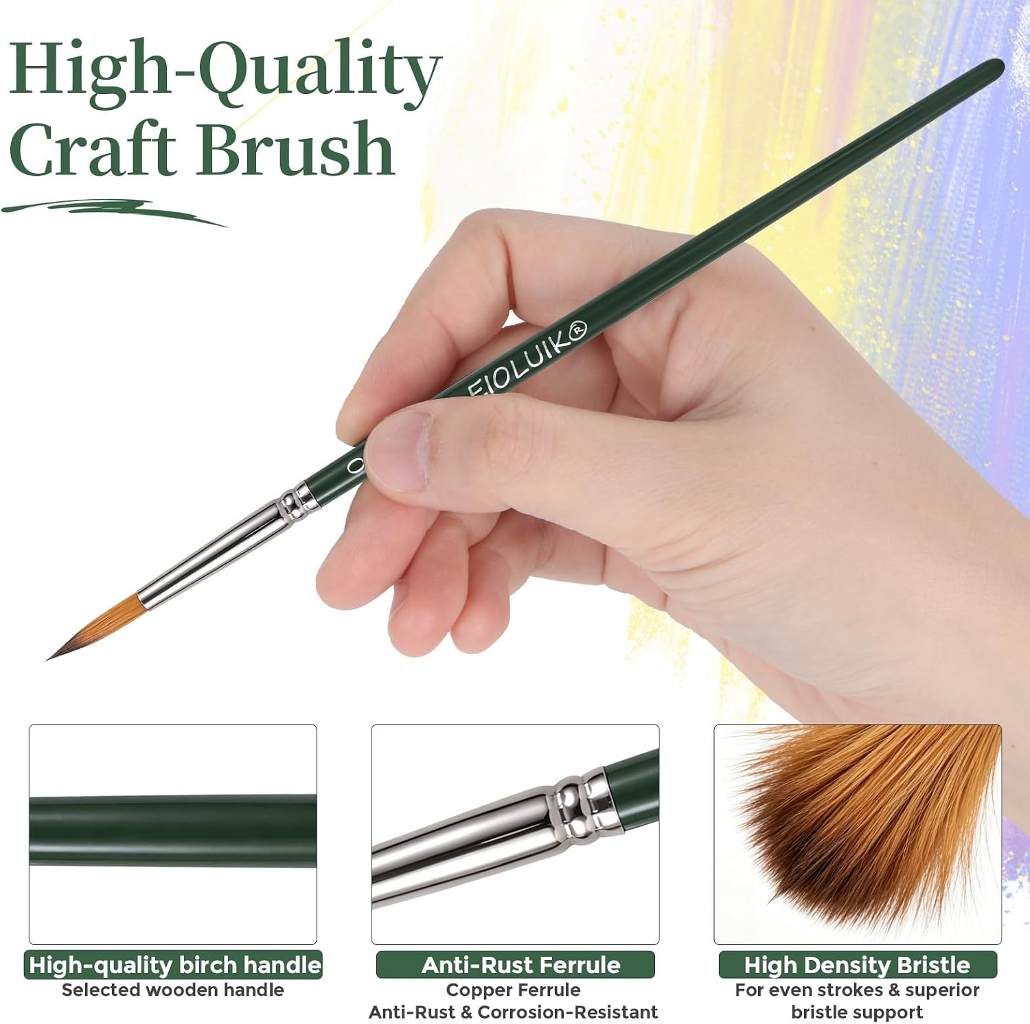 ELOLUIK 14 PCS Professional Miniature Detail Paint Brushes Set for Fine Detailing & Art Painting – Acrylic, Watercolor, Oil, Gouache, Ideal for Gifting