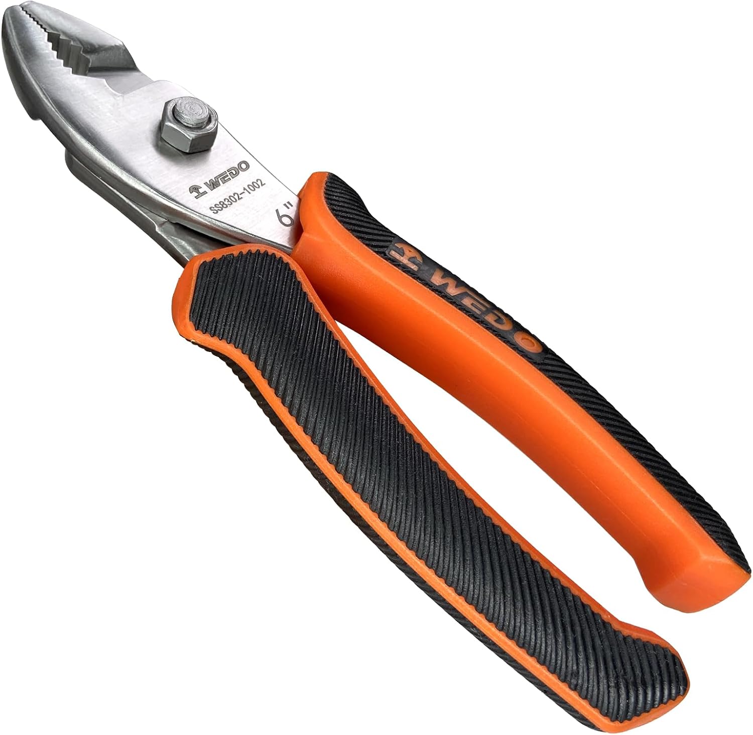WEDO Slip Joint Pliers,Stainless Steel Combination Pliers,Wire Cutter with Anti-slippery Handle,Corrosion Resistant,Rust Proof,Surface without Chrome,Length 6"(150mm)
