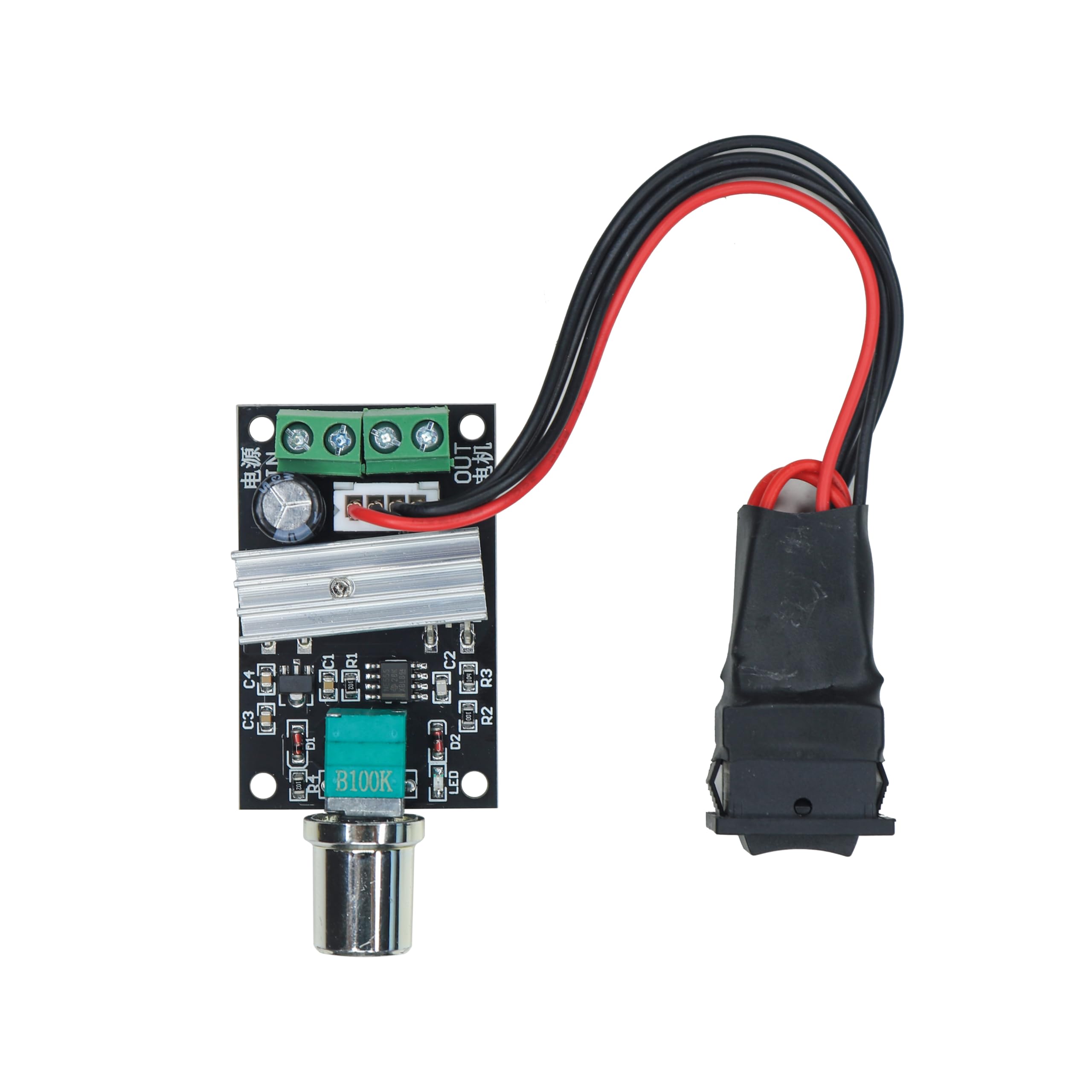 Electronic Spices 6V 12V 24V 28V 3A 80W 1203BB DC Motor Speed Controller PWM Reversible Motor Driver Switch