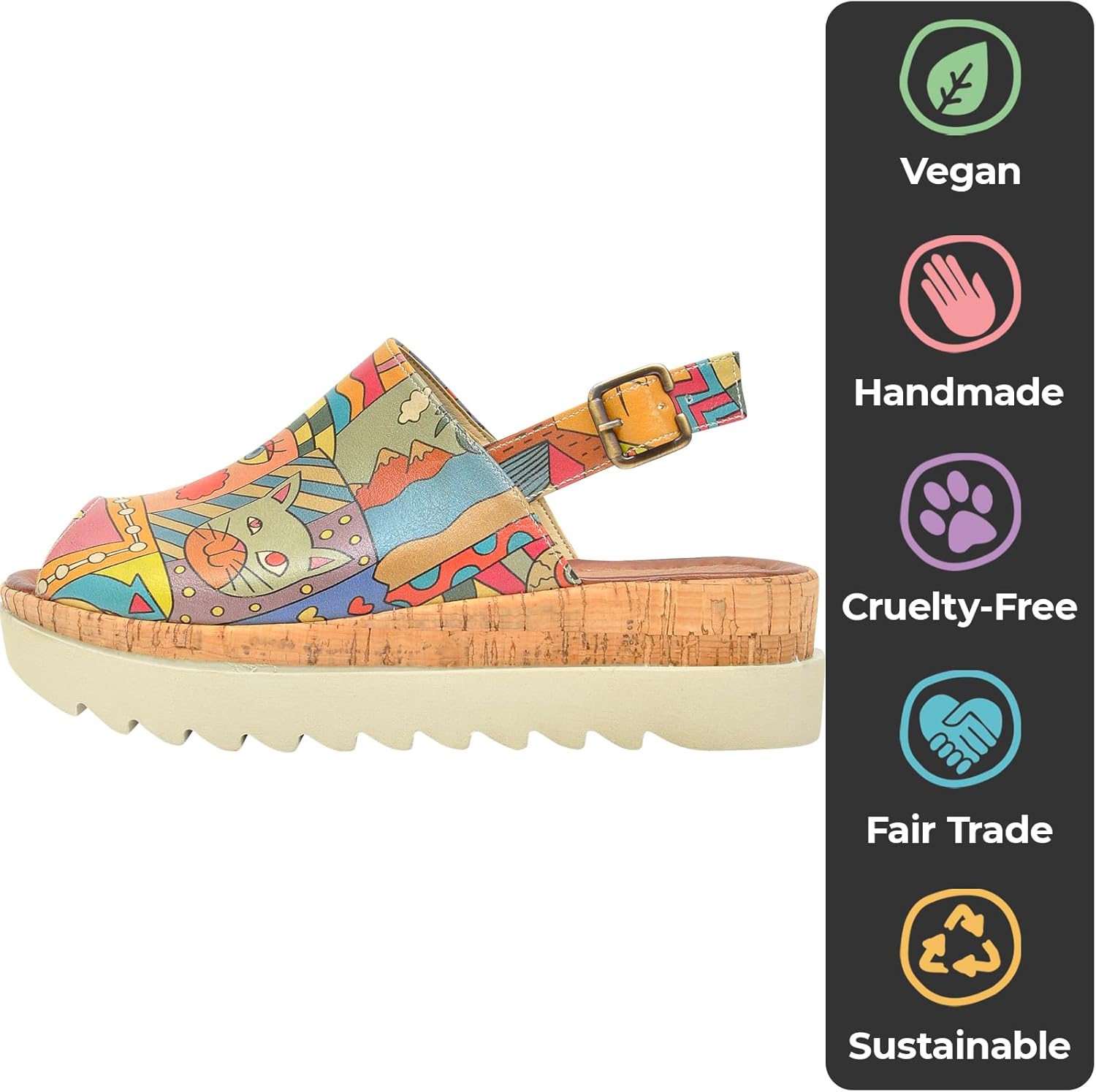 DOGO Platform Sandals Women - Vegan and Handmade Wedge Sandals for Women - Image 4