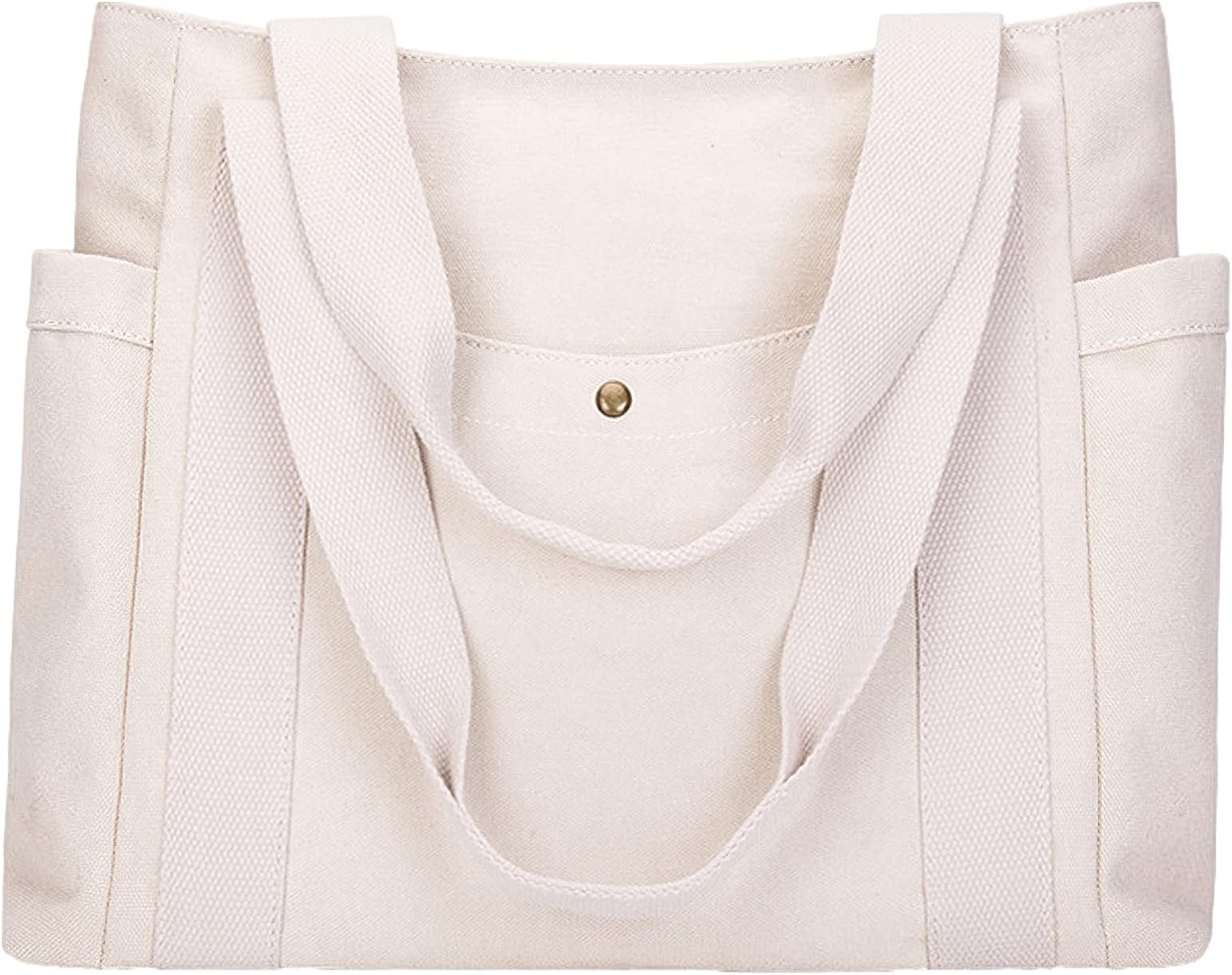 Sac à Main A4 En Toile Pour Femme Avec Fermeture Éclair - Bandoulière Shopping, Voyage, Travail - Grande Capacité