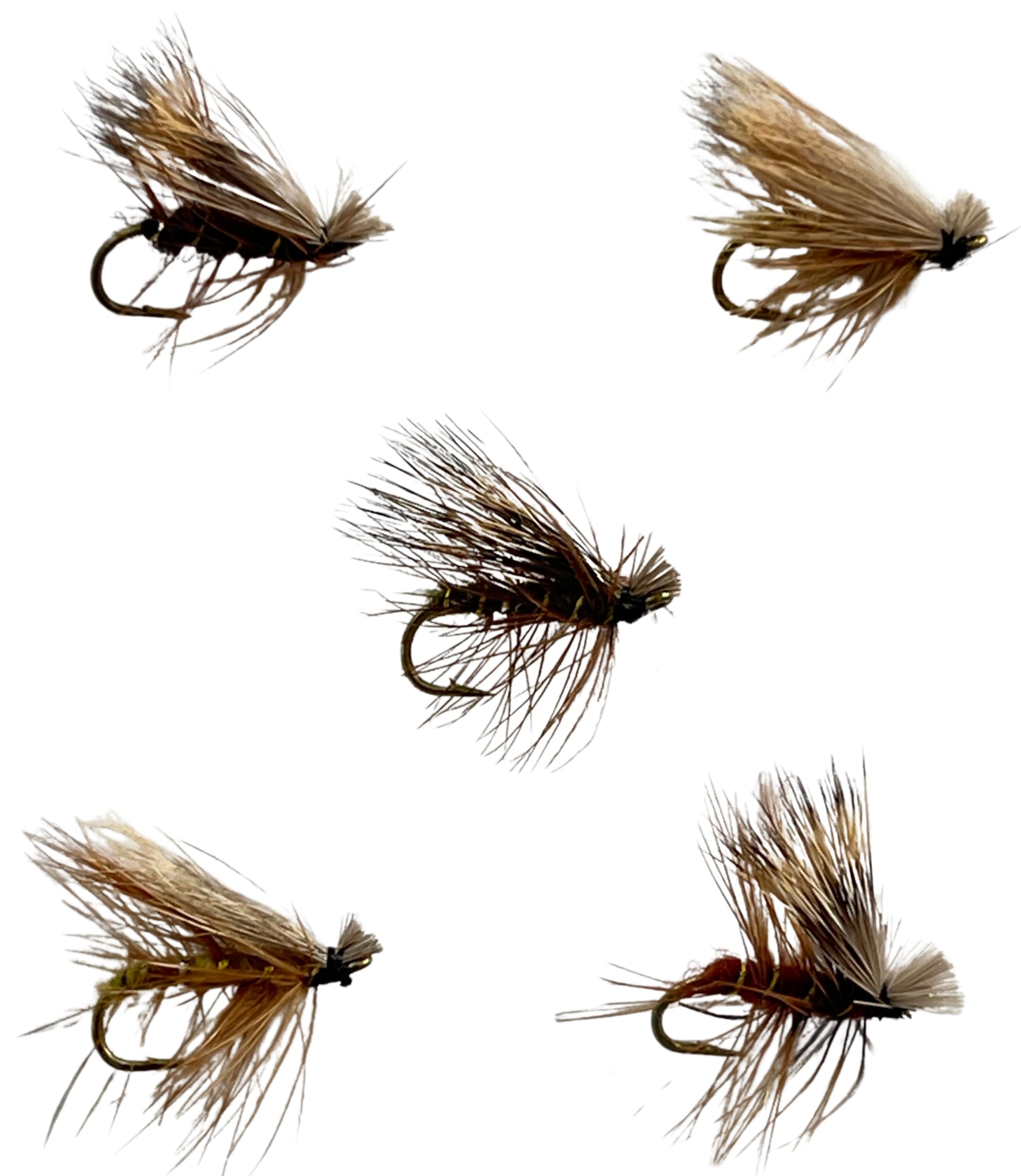 Feeder Creek 30pc Elk Hair Caddis Fly Fishing Flies, Premium Fly Fishing Dry Flies with Fly Box in 5 Colors and 3 Sizes Trout Flies | Trout Fly Assortment