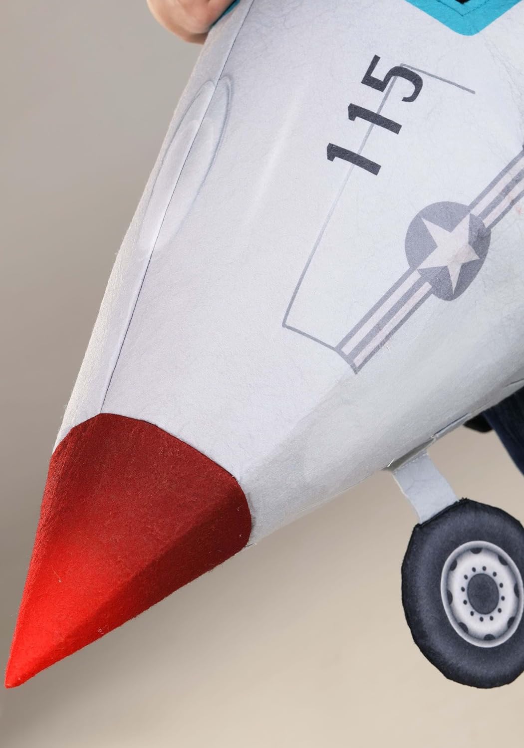 Kid's Ride-In Fighter Jet Costume | Pilot Airplane Tunic with Adjustable Straps