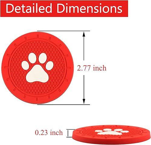 Miniatura 2 de JUSTTOP Portavasos para automóvil, 4 posavasos de PVC con patas de automóvil, universal, antideslizante, portavasos para el interior del automóvil,