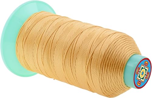 Miniatura 576 de Mandala Crafts Hilos de coser resistentes de nailon consolidado, hilo para tejer jeans de cuero, hilos de tapicería marina al aire libre, Beige