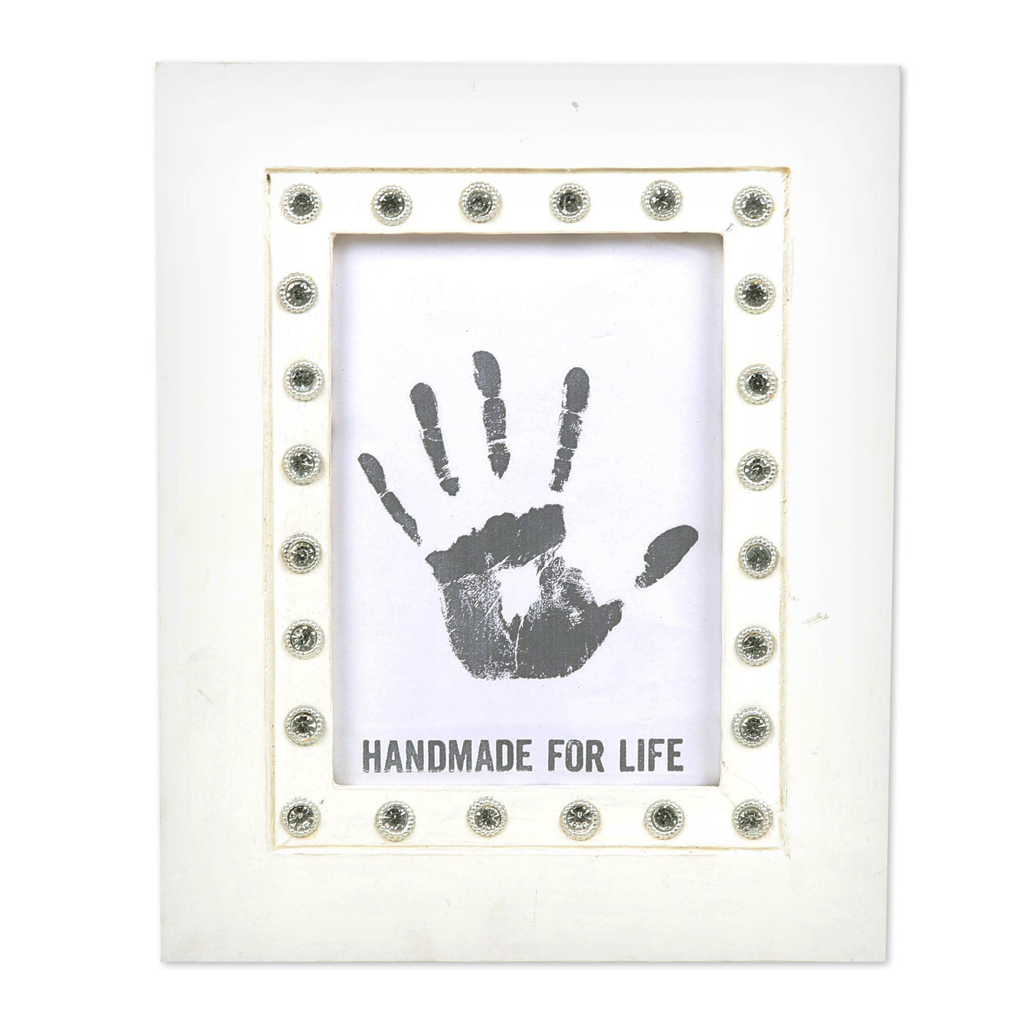 Cadre photo en bois blanc NOVICA 5x7 le cadeau de mariage ou d'anniversaire idéal