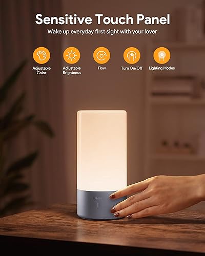 Miniatura 2 de Lámpara de mesa LED, lámpara táctil regulable de 3 niveles, lámpara de escritorio RGB de 16 millones que cambia de color para el hogar y la oficina