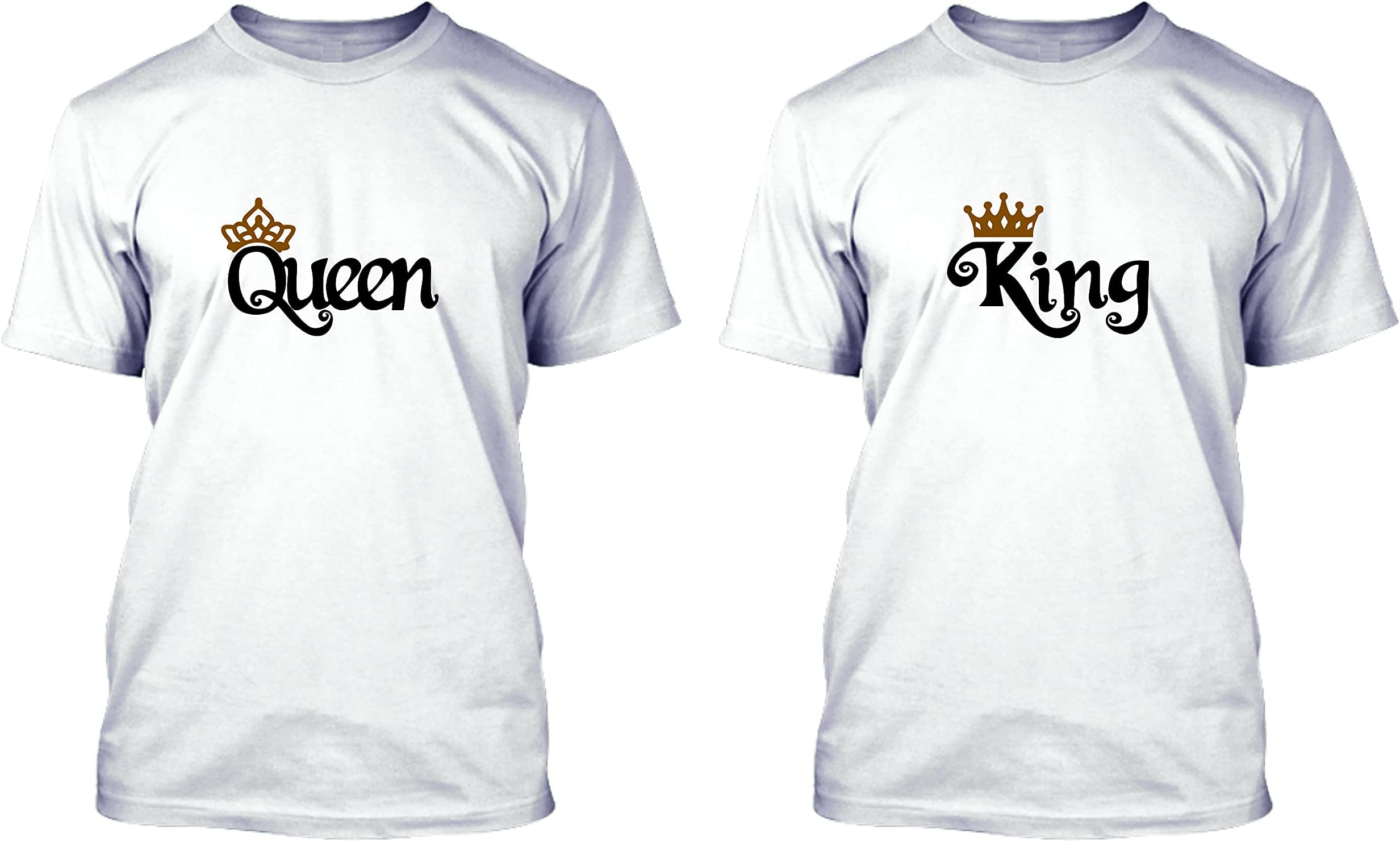 Tshirt FactoryLatest Romantic Couple t-Shirt Love Expressing, King Queen Printed, Husband Wife, Girlfriend Boyfriend for Valentine's Day | Unisex t-Shirt