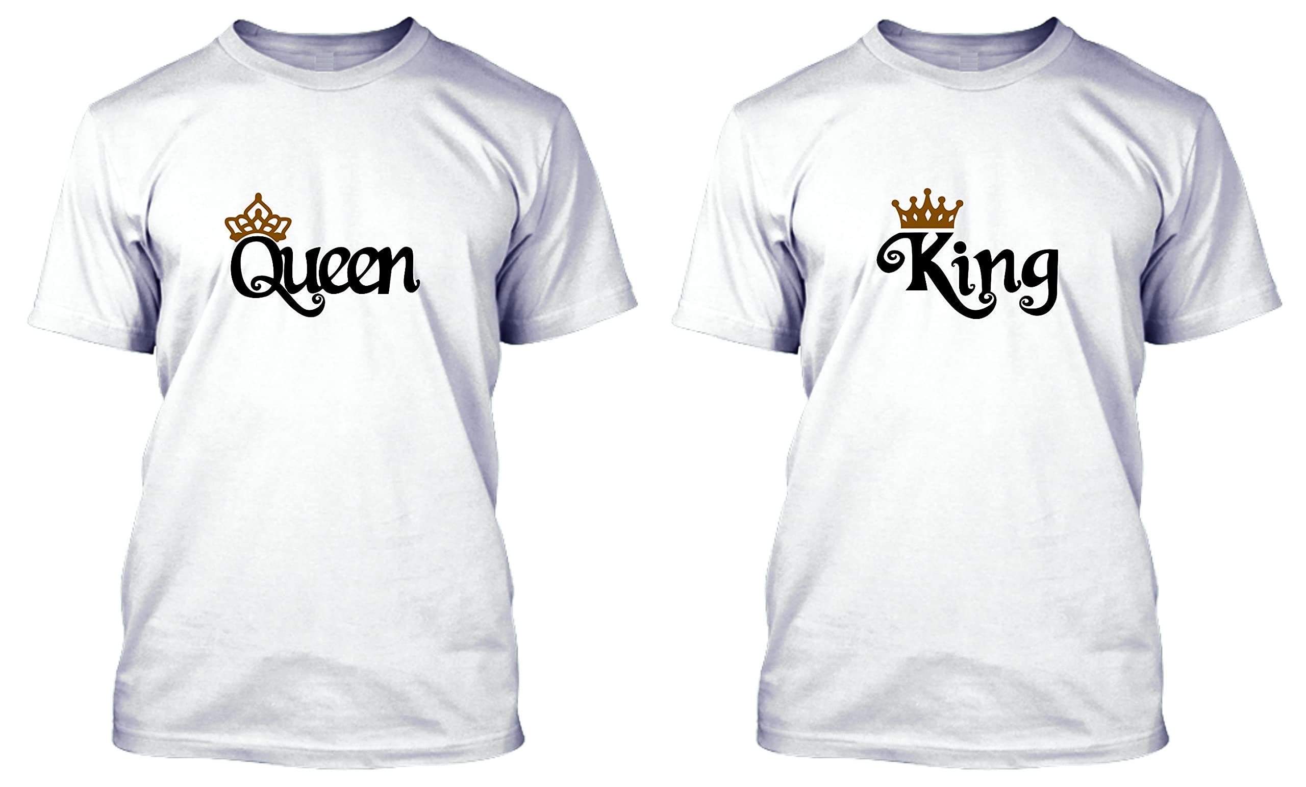 Tshirt FactoryLatest Romantic Couple t-Shirt Love Expressing, King Queen Printed, Husband Wife, Girlfriend Boyfriend for Valentine's Day | Unisex t-Shirt