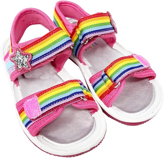 Girls Sandals Kids Summer Sandals Girls Rainbow Sandals Glitter Sandals