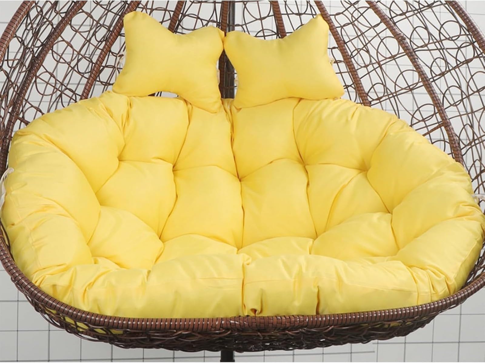Coussin de rechange pour fauteuil suspendu double 150x110 cm étanche avec oreillers