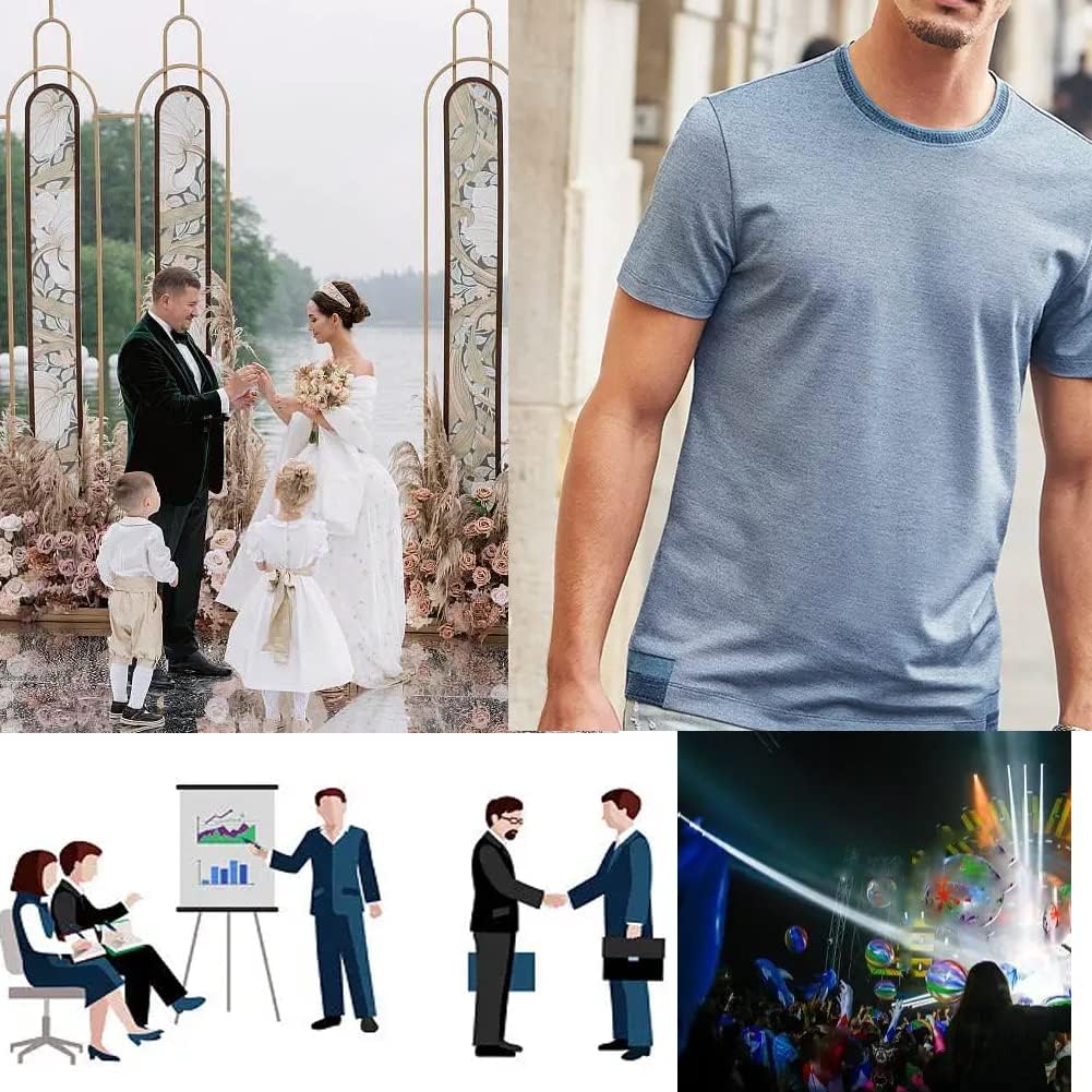 Men Fake Muscle T-Shirt Deltoid Biceps Triceps Shoulder Pads Elastic Padded Underwear - Image 7