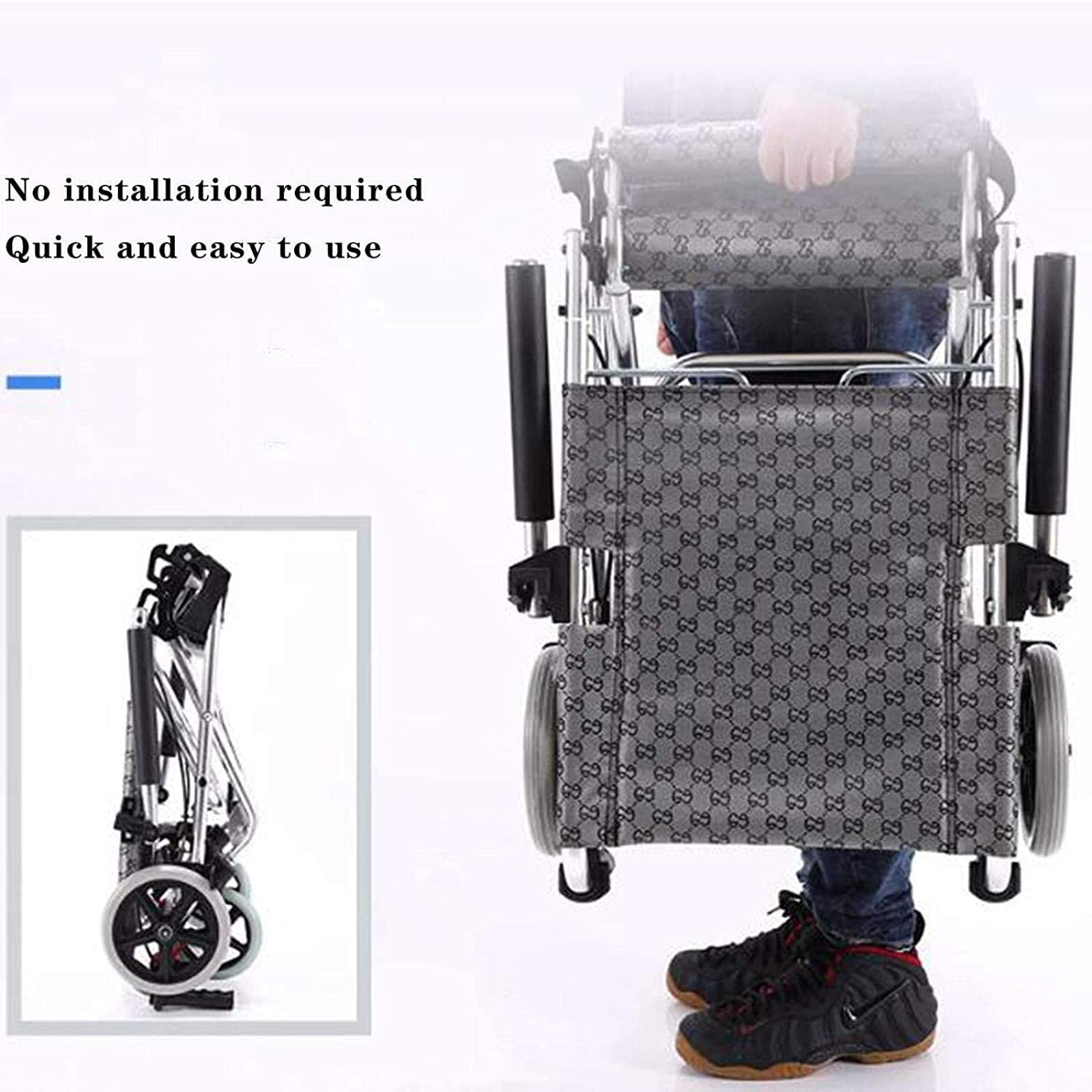 Silla de Ruedas Plegable Silla de Ruedas Manual Y Ligera para Discapacitados Y Ancianos