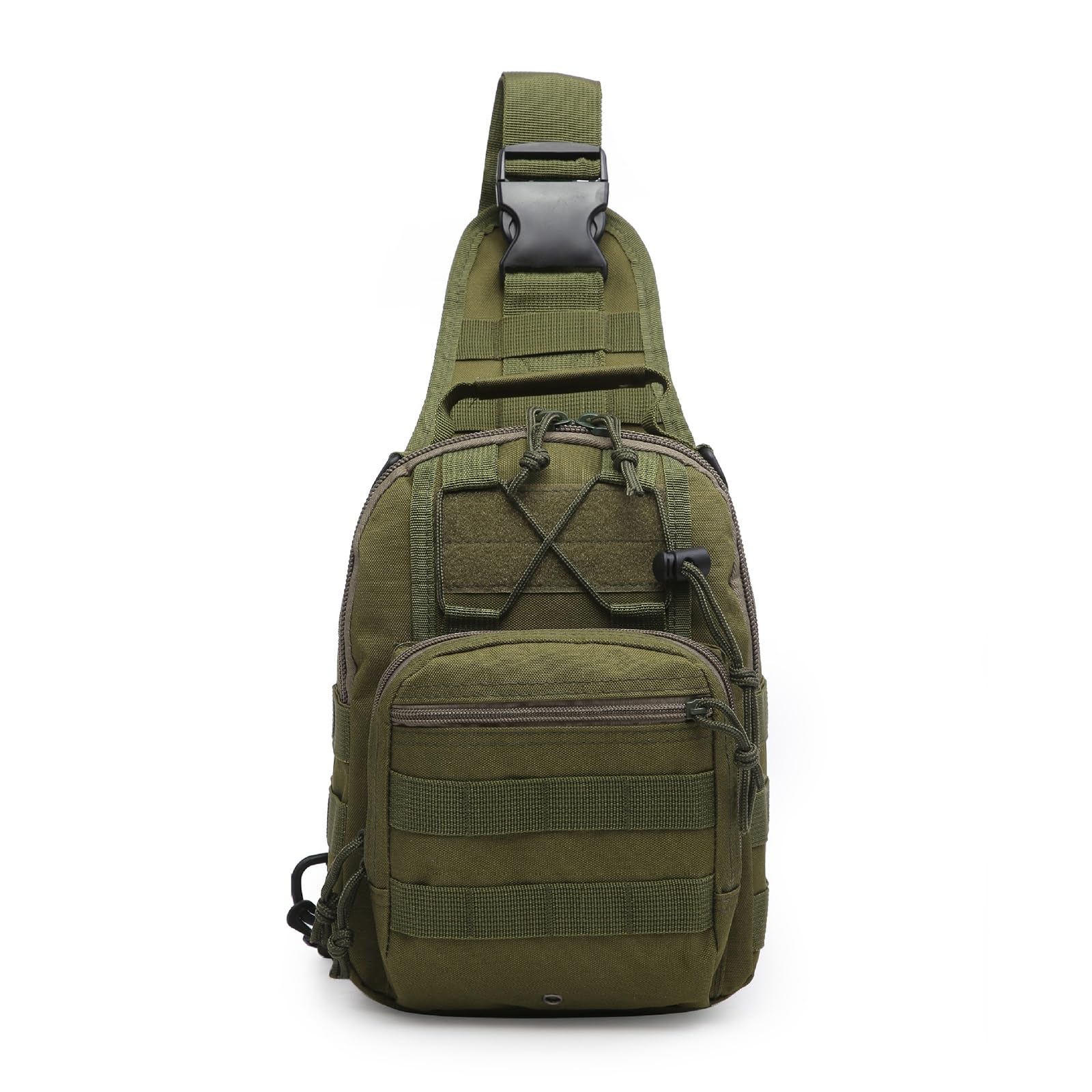 Xflhxy Unisex Green Small Tactical Sling Backpack Bag For Men Military Shoulder Bag Pack Edc Crossbody Bag For Hiking 10 Liters(Green)