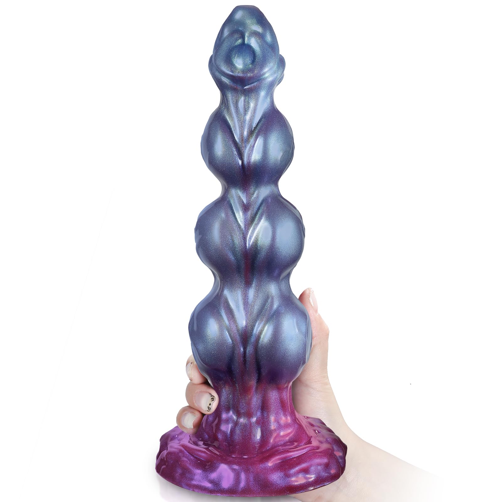 12 Huge Monster Dildo with 3 Diameter 3 Knots Soft Silicone Knotted Horse Dildo Thick Dog Knot G-Spot