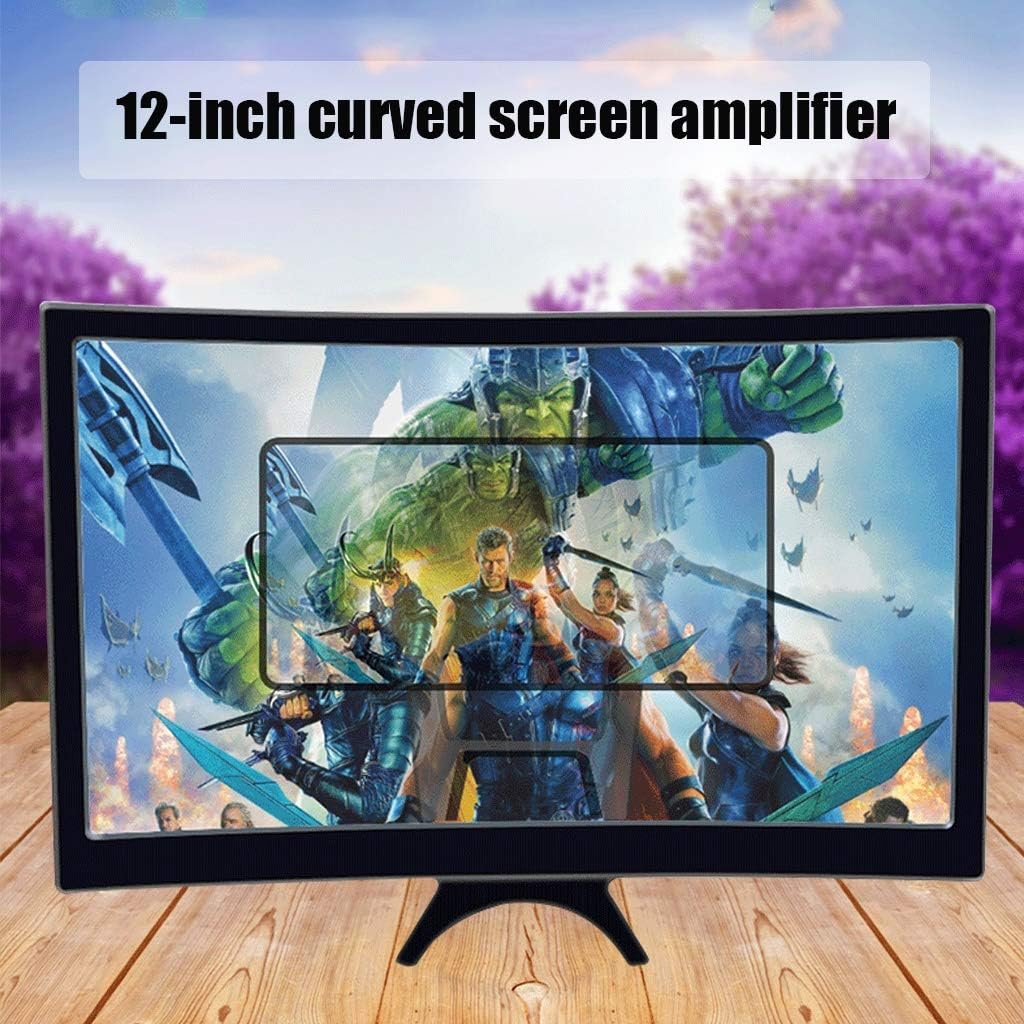 16in HD Foldable Universal Screen Amplifier, Curved Magnifier Projector Stand, 3D Curved Mobile Phone Screen Enlarger, Suitable for Video Movies (Color : Ordinary, Size : 16in)