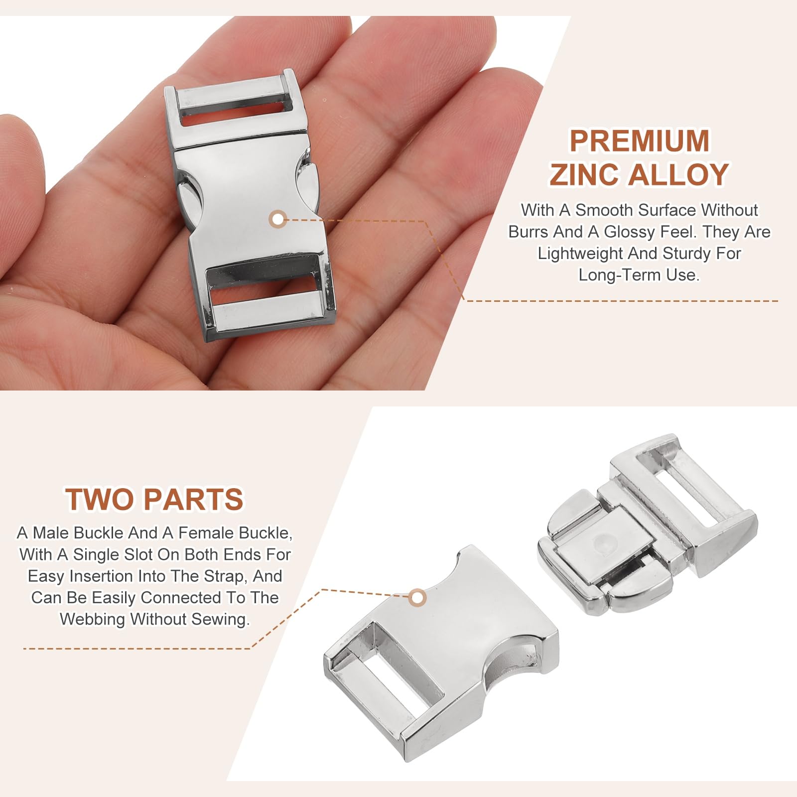 PATIKIL Quick Side Release Buckle 9/16 Inch / 15mm - Image 3