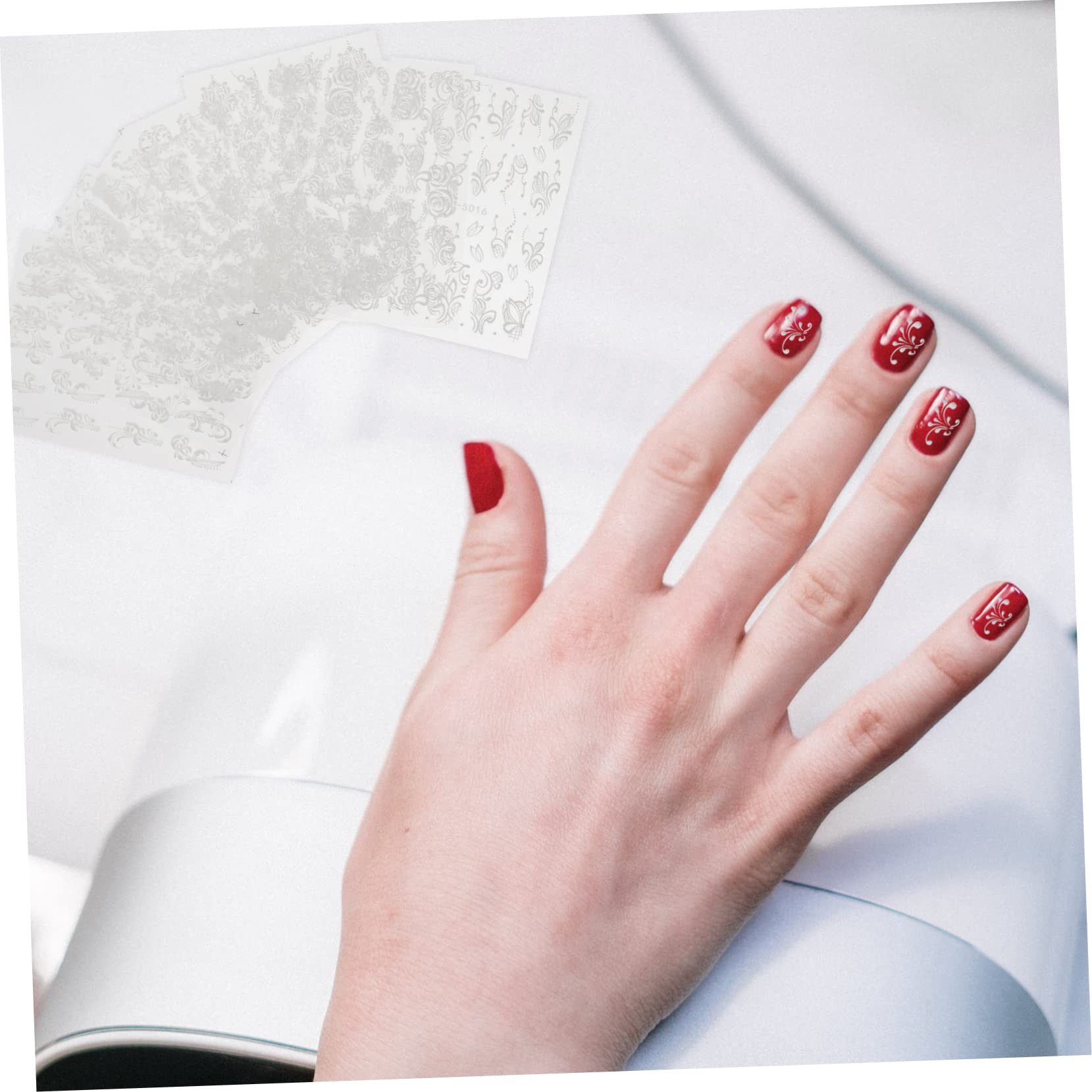 5 Set Adesivi Per Unghie Embossed Nail Art Stickers Per Unghie E Dita Per Eventi E Feste Facili Applicare E Rimuovere Adatti Occasione 8 Fogli*5