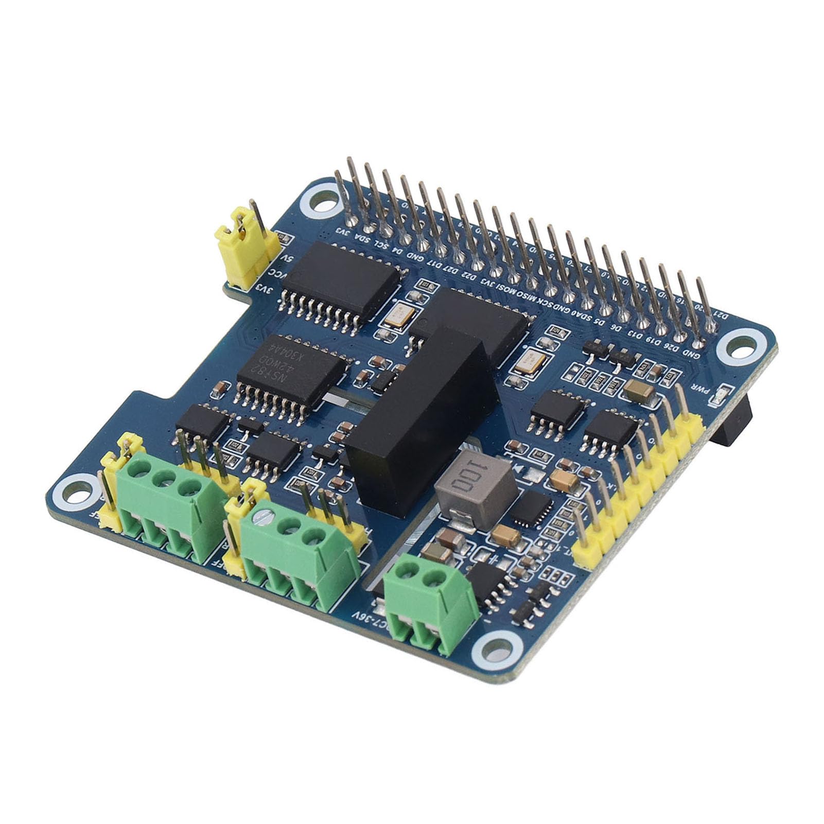 HAT di Espansione Bus CAN Isolato a 2 per 5 4B 3B+, MCP2515+SN65HVD230 Modulo CAN a Doppio Chip con Interfaccia SPI con Resistenza di Terminazione da 120 Ω di Isolamento 'alimentazione