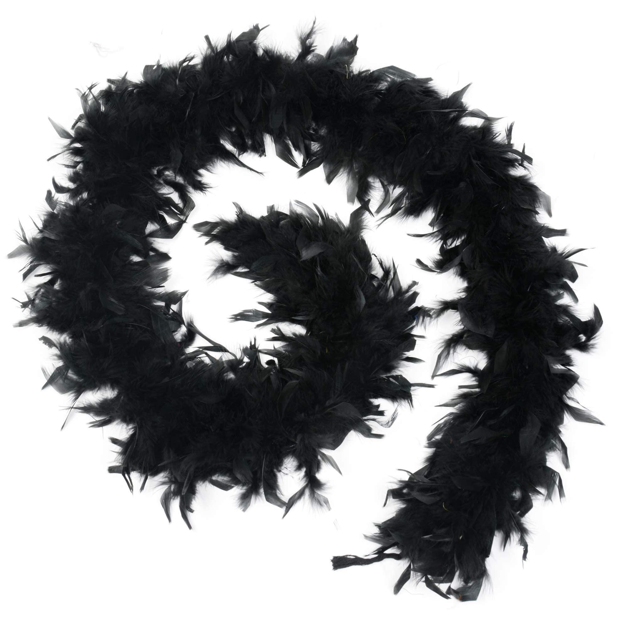 CYCFMYYLY Colorful Feather Boa, 2 Meters Long - Approx 60 G. for Crafts Fluffy Black Feather Boa DIY Girl's Fancy Dress Accessories Christmas Carnival, Dancing Wedding Party