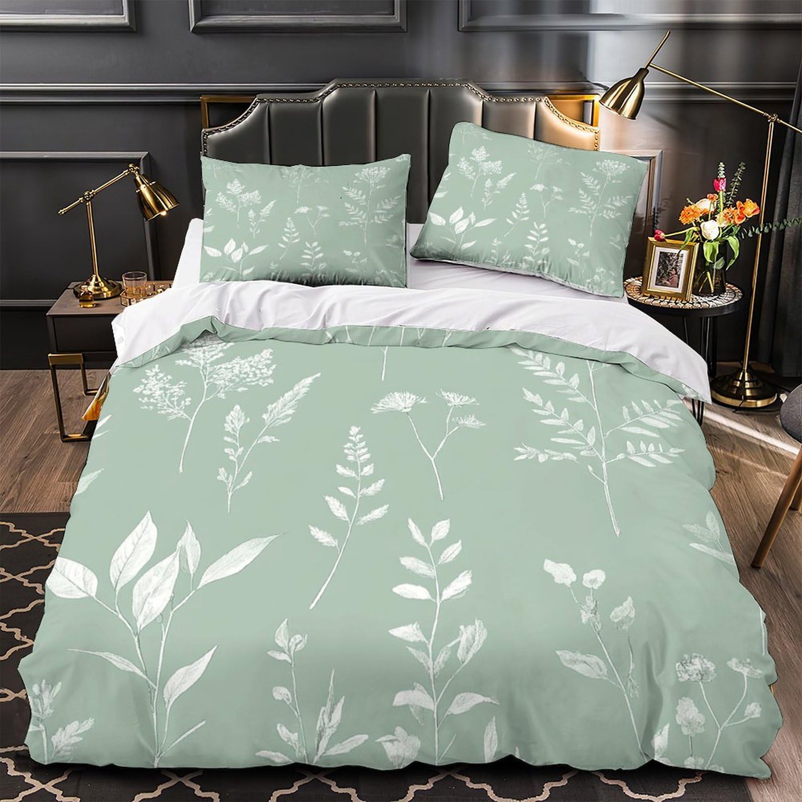 Parure de lit microfibre 3 pièces pour un cocon de douceur vintage floral dans la chambre