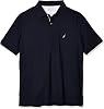Nautica Men's Classic Fit Short Sleeve Solid Performance Deck Polo Shirt Polo Shirt